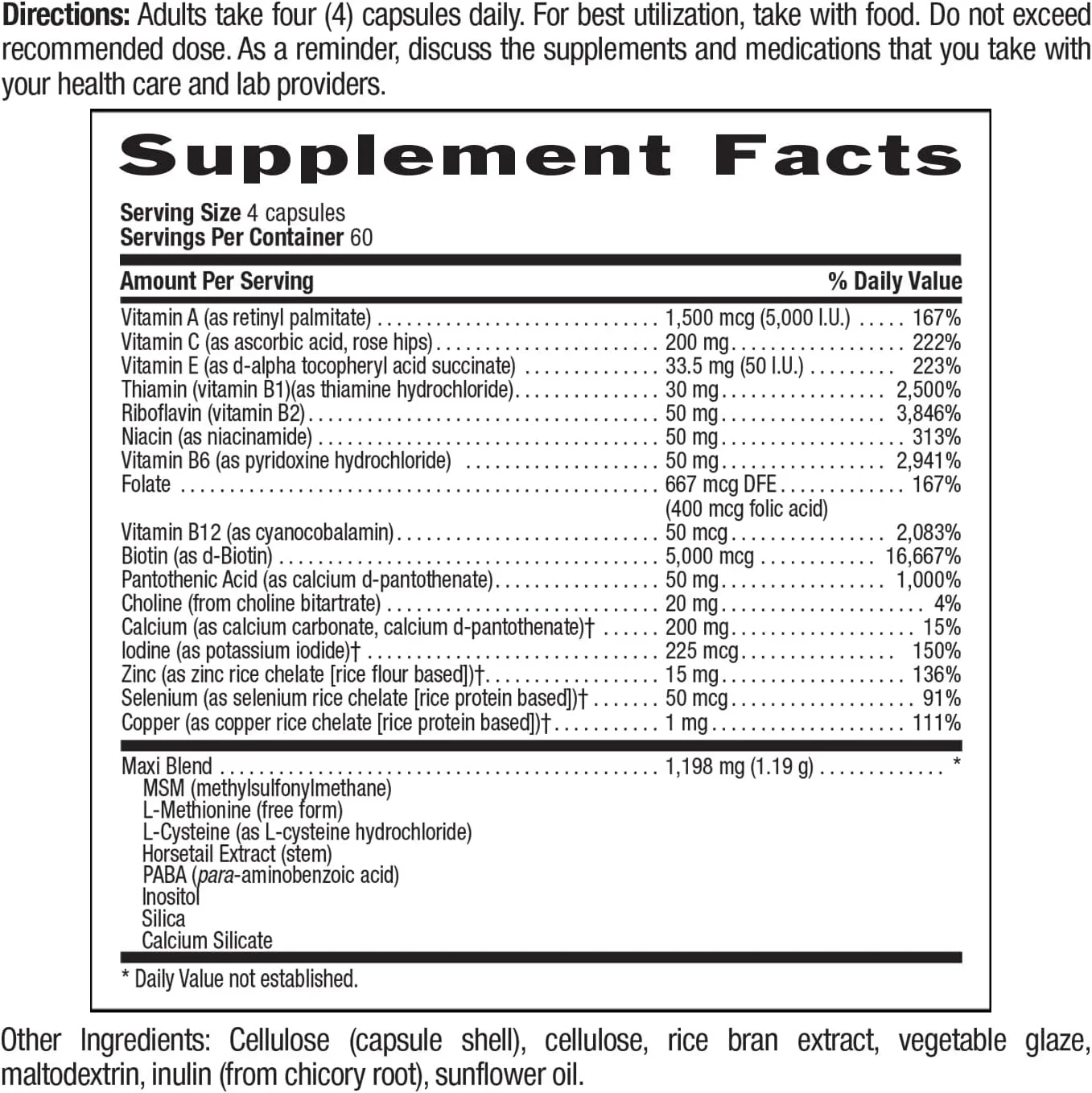 Country Life - Maxi-Hair Plus with 5000mcg of Biotin - 240 Vegetarian Capsules Country Life - Maxi-Hair Plus with 5000mcg of Biotin - 240 Vegetarian Capsules