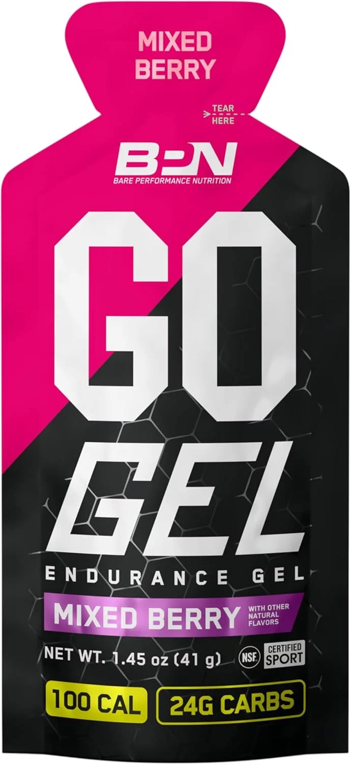 ژل استقامتی BPN Go از BARE PERFORMANCE NUTRITION، حاوی 24 گرم کربوهیدرات و 100 کالری در هر بسته، ژل مخصوص دویدن وگان + بدون گلوتن، 10 بسته تک نفره، میکس بری ژل استقامتی BPN Go از BARE PERFORMANCE NUTRITION، حاوی 24 گرم کربوهیدرات و 100 کالری در هر بسته، ژل مخصوص دویدن وگان + بدون گلوتن، 10 بسته تک نفره، میکس بری
