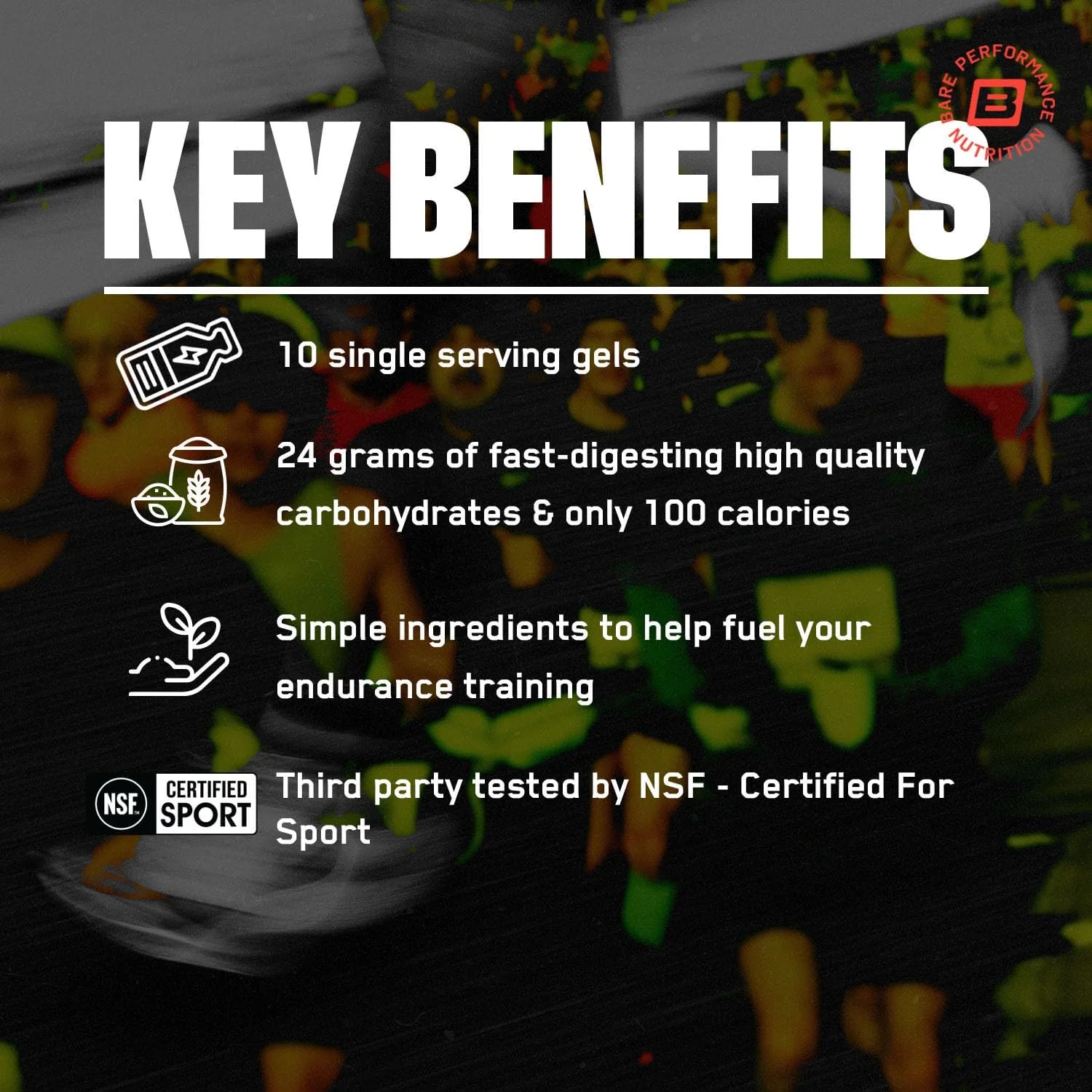ژل استقامتی BPN Go از BARE PERFORMANCE NUTRITION، حاوی 24 گرم کربوهیدرات و 100 کالری در هر بسته، ژل مخصوص دویدن وگان + بدون گلوتن، 10 بسته تک نفره، میکس بری ژل استقامتی BPN Go از BARE PERFORMANCE NUTRITION، حاوی 24 گرم کربوهیدرات و 100 کالری در هر بسته، ژل مخصوص دویدن وگان + بدون گلوتن، 10 بسته تک نفره، میکس بری