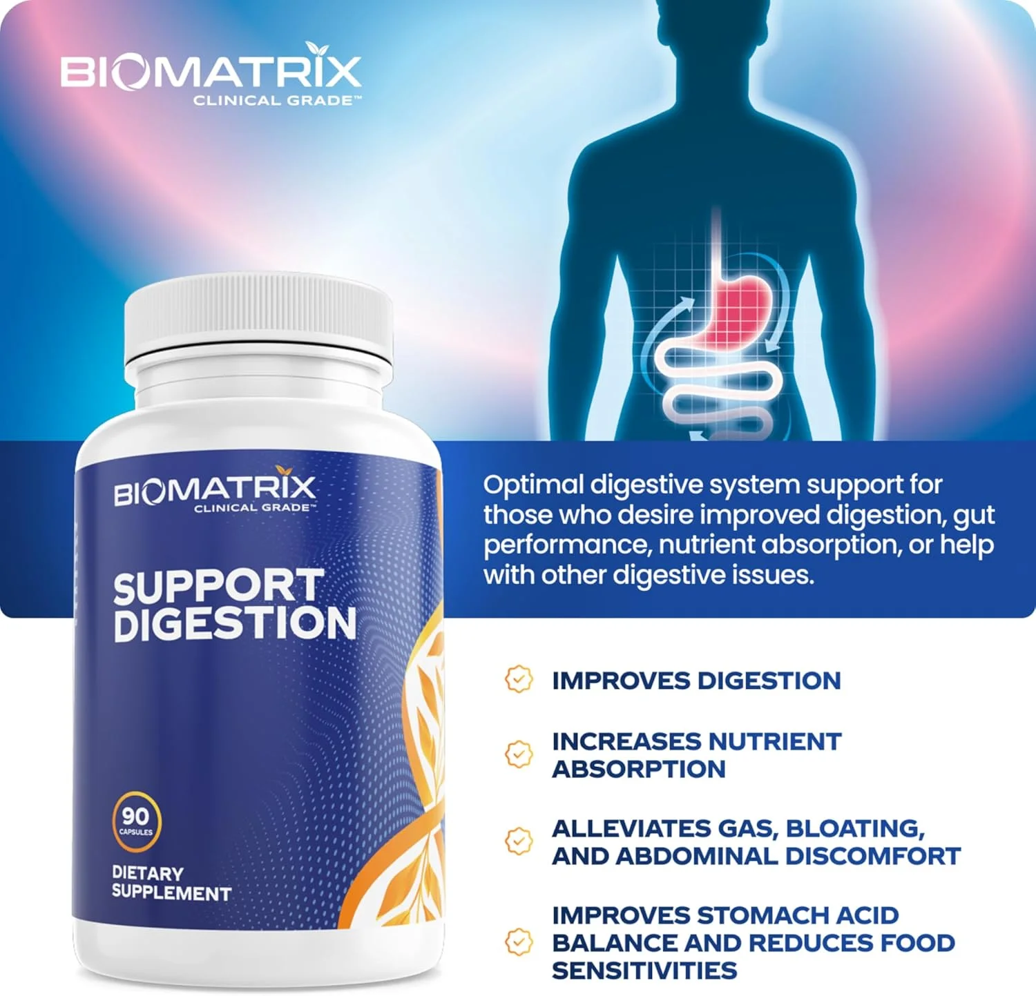 مکمل آنزیم های گوارشی BioMatrix (90 کپسول) پشتیبانی از هضم - حاوی صفرا تصفیه شده، پانکراتین، آنزیم های گیاهی، صفرا گاو، بتائین HCL، پشتیبانی از هضم چربی ها، کربوهیدرات ها و پروتئین ها مکمل آنزیم های گوارشی BioMatrix (90 کپسول) پشتیبانی از هضم - حاوی صفرا تصفیه شده، پانکراتین، آنزیم های گیاهی، صفرا گاو، بتائین HCL، پشتیبانی از هضم چربی ها، کربوهیدرات ها و پروتئین ها