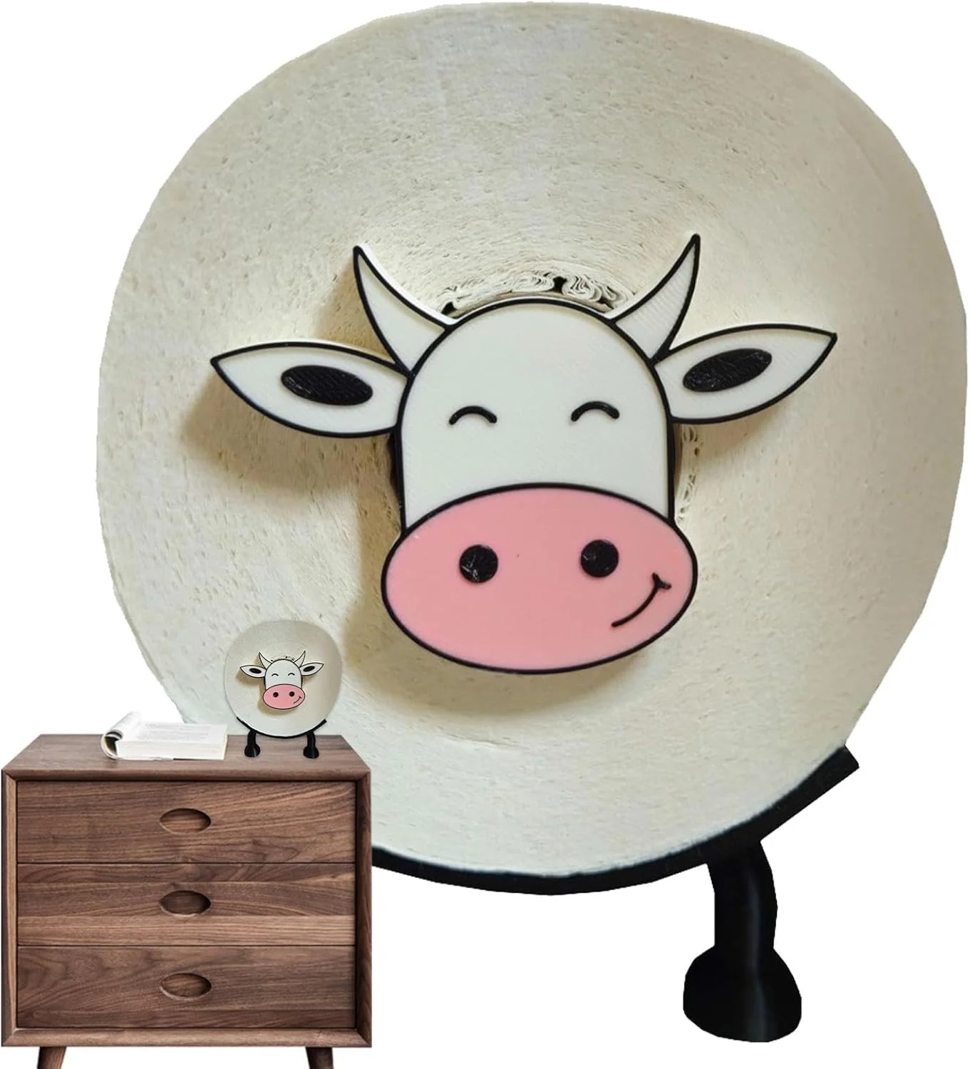 جا دستمال توالت رولی طرح گاو بامزه، لوازم جانبی حمام، استند نگهدارنده دستمال توالت حیوانی مناسب برای دوستان، خانواده، تعطیلات، دفاتر