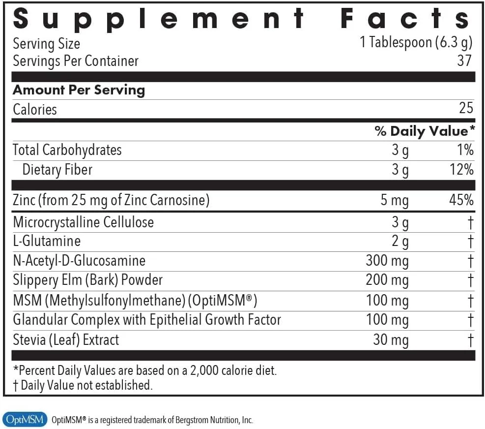 آلرژی ریسرچ گروپ - پودر پرم آ ویت - پوشش روده، گلوتامین، NAG، روی، MSM - 238 گرم (8.4 اونس)