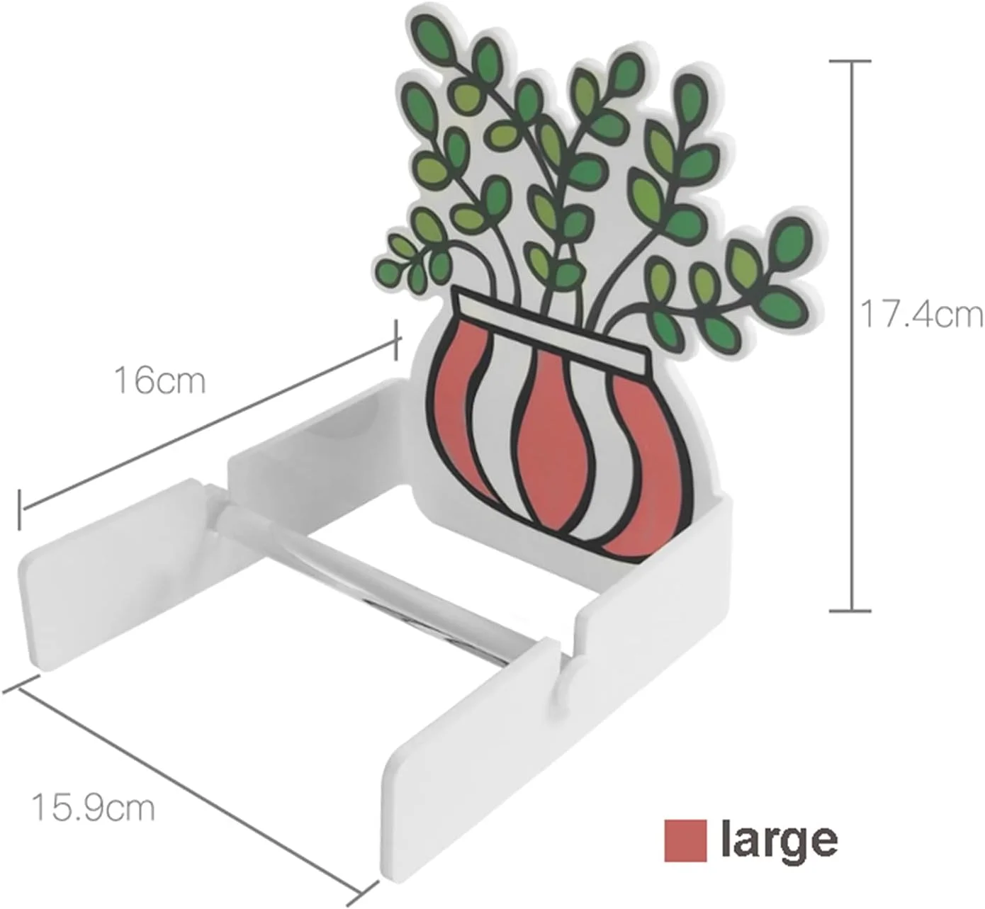 جا دستمال کاغذی دیواری چسبی LIU، پخش کننده دستمال کاغذی رولی اکریلیک برای آشپزخانه و حمام، بدون نیاز به سوراخ کاری و تمیز کردن آسان (سایز: بزرگ)