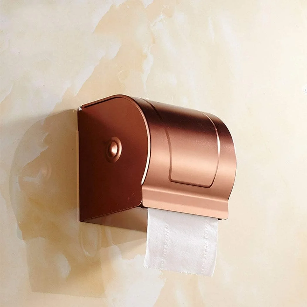 جا دستمال کاغذی توالت، طراحی مدرن، ضد زنگ، نگهدارنده دستمال کاغذی/دستمال توالت، نصب دیواری، آلومینیوم فضایی، جعبه دستمال کاغذی توالت 412 (6204)