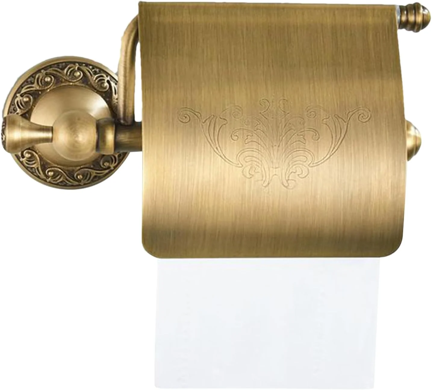 Toilet Roll Holder - Retro Toilet Paper Holder Wall-Mounted | Countertop Organizer Storage Rack Decorative for Bathroom Kitchen Apartment RV Restroom