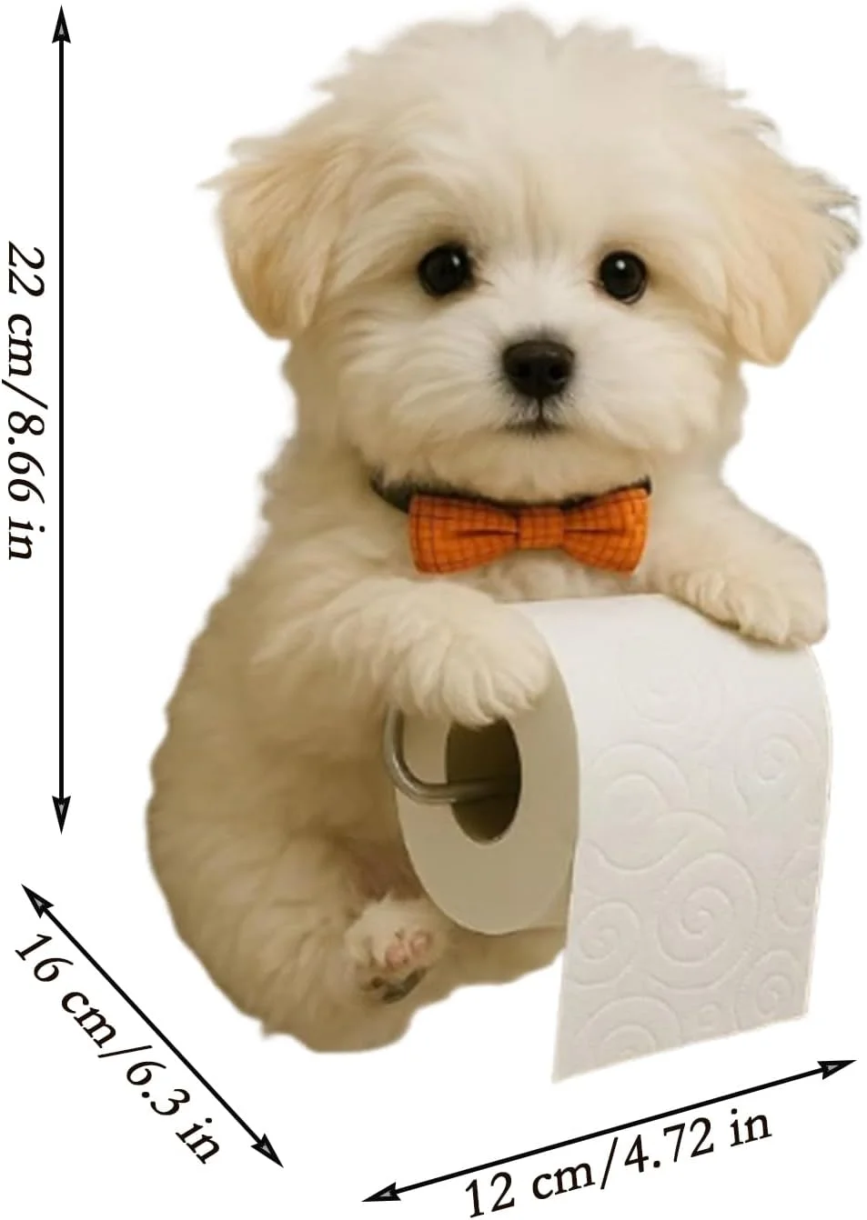 نگهدارنده رول توالت - نگهدارنده دستمال کاغذی توالت طرح سگ، قفسه پخش کننده رول رزینی دکوری زیبا برای اتاق، نصب دیواری برای نگهداری و سازماندهی حمام و آشپزخانه نگهدارنده رول توالت - نگهدارنده دستمال کاغذی توالت طرح سگ، قفسه پخش کننده رول رزینی دکوری زیبا برای اتاق، نصب دیواری برای نگهداری و سازماندهی حمام و آشپزخانه