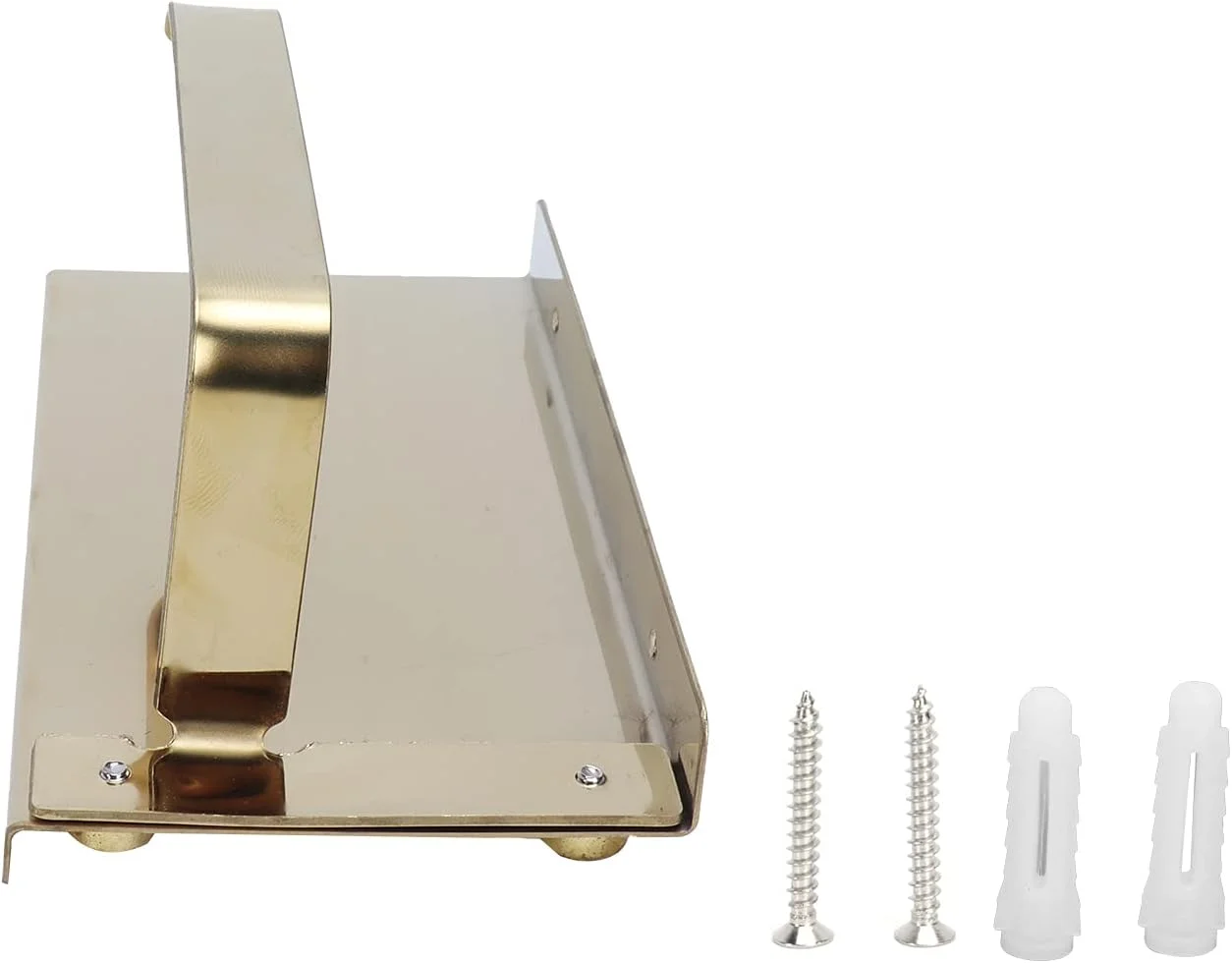 نگهدارنده کاغذ توالت- قفسه طلایی استیل ضد زنگ برای دستمال کاغذی، نگهدارنده کاغذ توالت حمام برای خانه