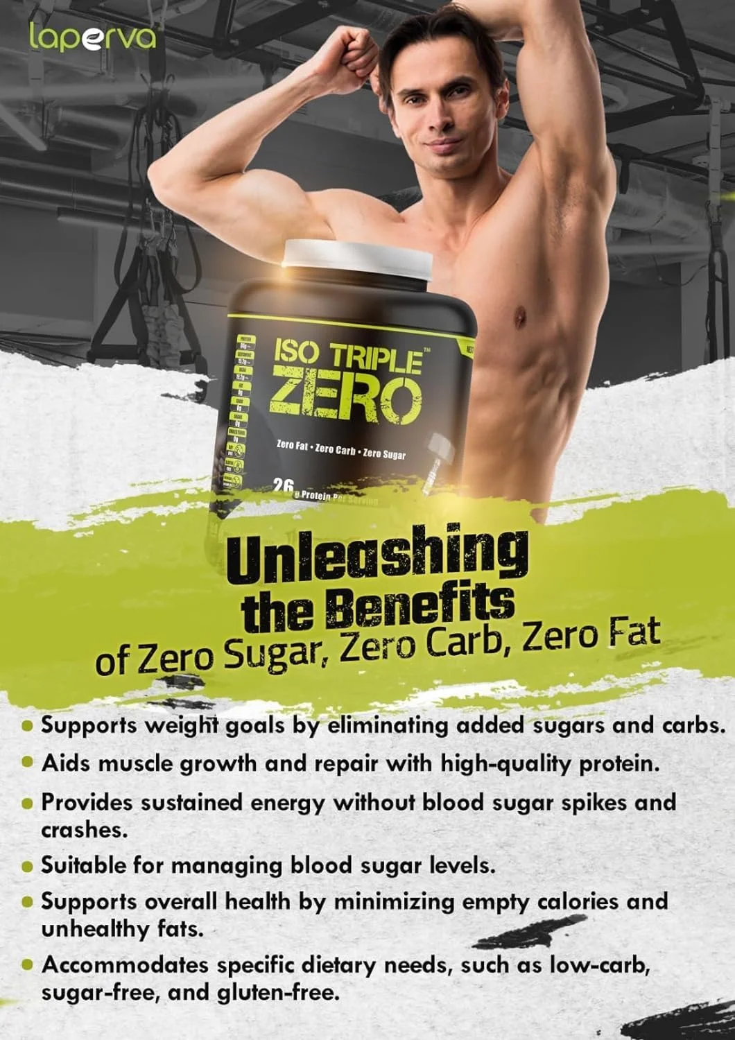 پودر پروتئین وی ایزوله لاپروا - ISO TRIPLE ZERO - 27 گرم پروتئین در هر 30 گرم - بدون چربی، کربوهیدرات و شکر - مکمل های پروتئینی و افزایش دهنده عضلات (907 گرم، شکلات نارگیل) پودر پروتئین وی ایزوله لاپروا - ISO TRIPLE ZERO - 27 گرم پروتئین در هر 30 گرم - بدون چربی، کربوهیدرات و شکر - مکمل های پروتئینی و افزایش دهنده عضلات (907 گرم، شکلات نارگیل)