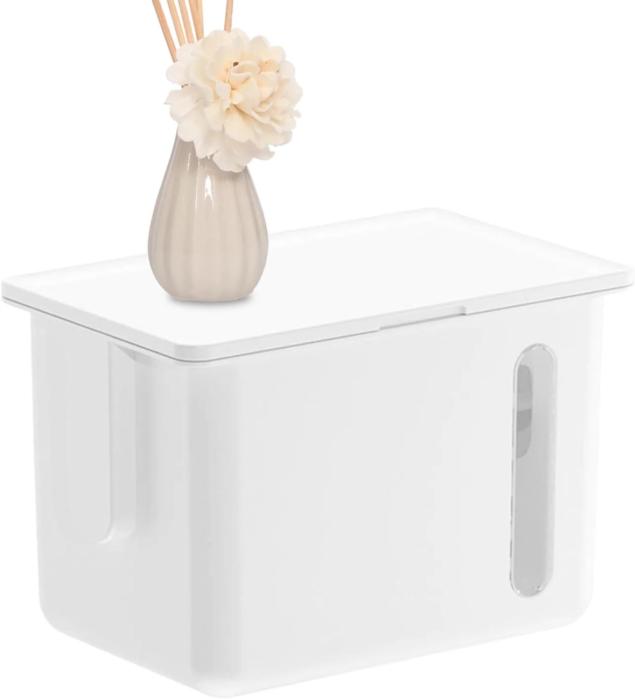 جا دستمال کاغذی توالت - جا دستمال مرطوب دیواری، محفظه نگهداری ضد آب بدون نیاز به سوراخکاری برای آشپزخانه، سرویس بهداشتی، خانه و کاروان