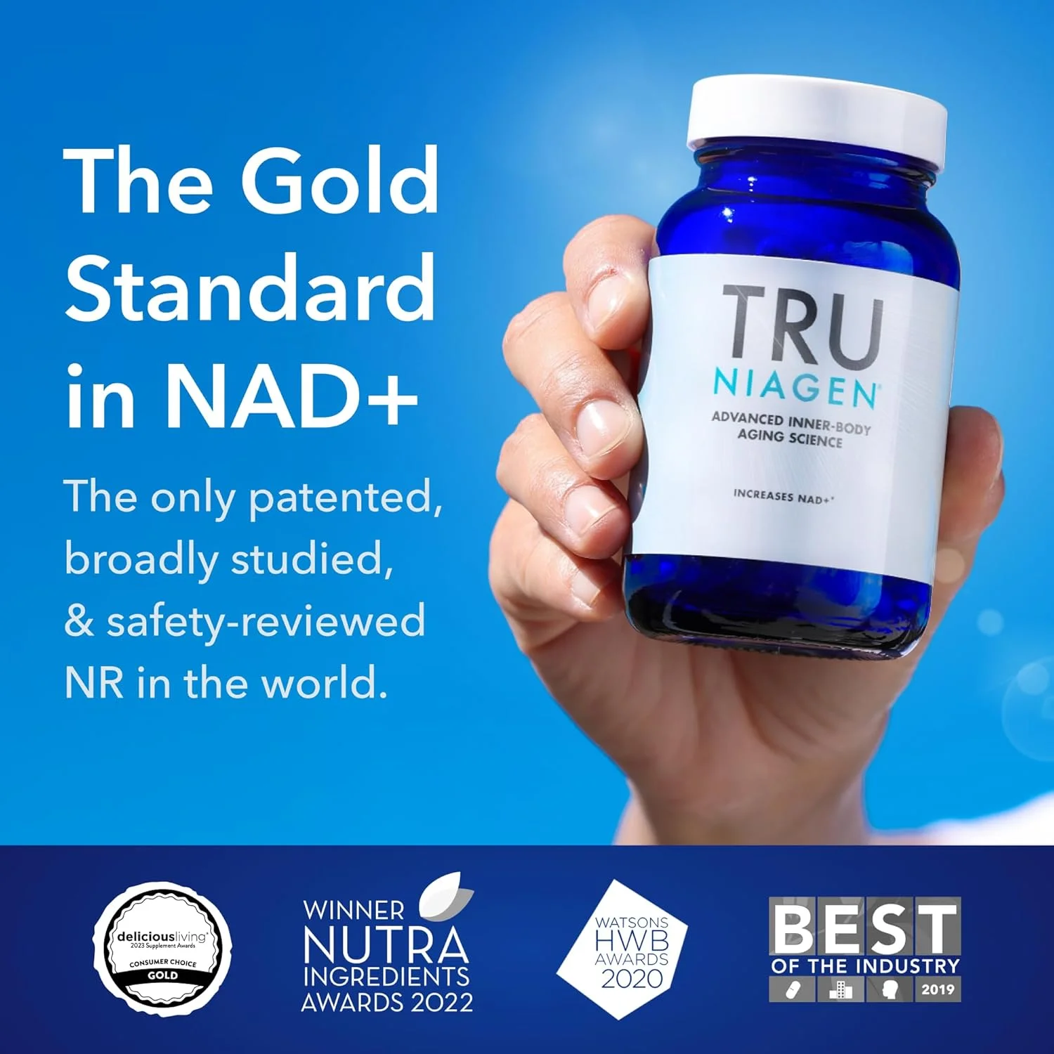 مکمل NAD ثبت شده TRU NIAGEN برای ضد پیری و بازسازی سلولی، نیاژن، 60 سروینگ 300 میلی گرمی | پشتیبانی از انرژی سلولی، مغز، عضله | نیکوتین آمید ریبوزید (NR) روزانه 2 عدد مصرف شود | 2 بطری