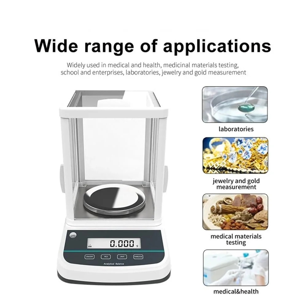 تجهیزات آزمایشگاهی ترازوی تحلیلی دیجیتال ترازوی میکرو آزمایشگاهی ترازوی الکترونیکی دقیق محدوده 200 گرم 300 گرم دقت 0.001 گرم (FA3003S (300g 1mg))