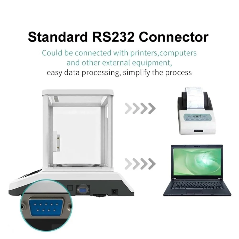تجهیزات آزمایشگاهی ترازوی تحلیلی دیجیتال ترازوی میکرو آزمایشگاهی ترازوی الکترونیکی دقیق محدوده 200 گرم 300 گرم دقت 0.001 گرم (FA3003S (300g 1mg))