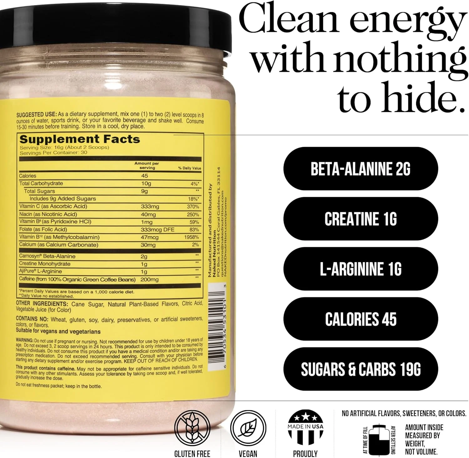 Naked Nutrition Fruit Punch Naked Energy Pre Workout Supplement For Men And Women - 1Lb 30 Servings Naked Nutrition Fruit Punch Naked Energy Pre Workout Supplement For Men And Women - 1Lb 30 Servings