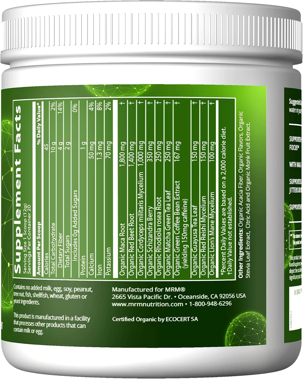 پودر پری-ورک اوت ارگانیک MRM Nutrition | طعم آلبالو سیاه | سوپرفودها + 150 میلی گرم کافئین طبیعی + آداپتوژن ها | انرژی پاک + تمرکز | جریان خون سالم | وگان + غیر GMO | 20 سروینگ پودر پری-ورک اوت ارگانیک MRM Nutrition | طعم آلبالو سیاه | سوپرفودها + 150 میلی گرم کافئین طبیعی + آداپتوژن ها | انرژی پاک + تمرکز | جریان خون سالم | وگان + غیر GMO | 20 سروینگ