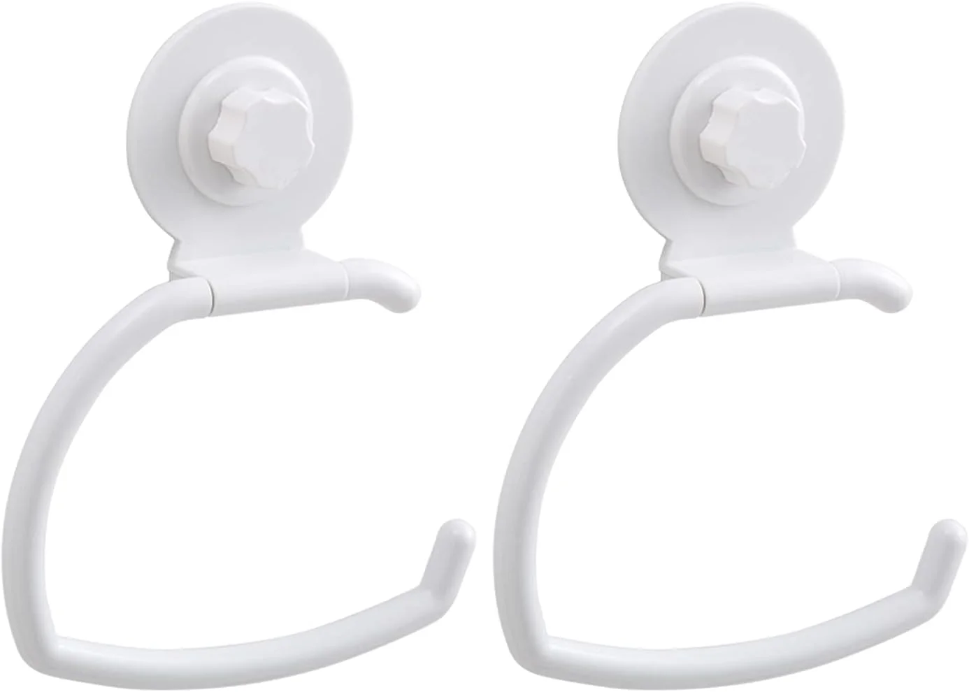 جا دستمال توالت LIU- حوله 2 تکه سفید با مکنده دیواری مناسب آشپزخانه، حمام و دستشویی