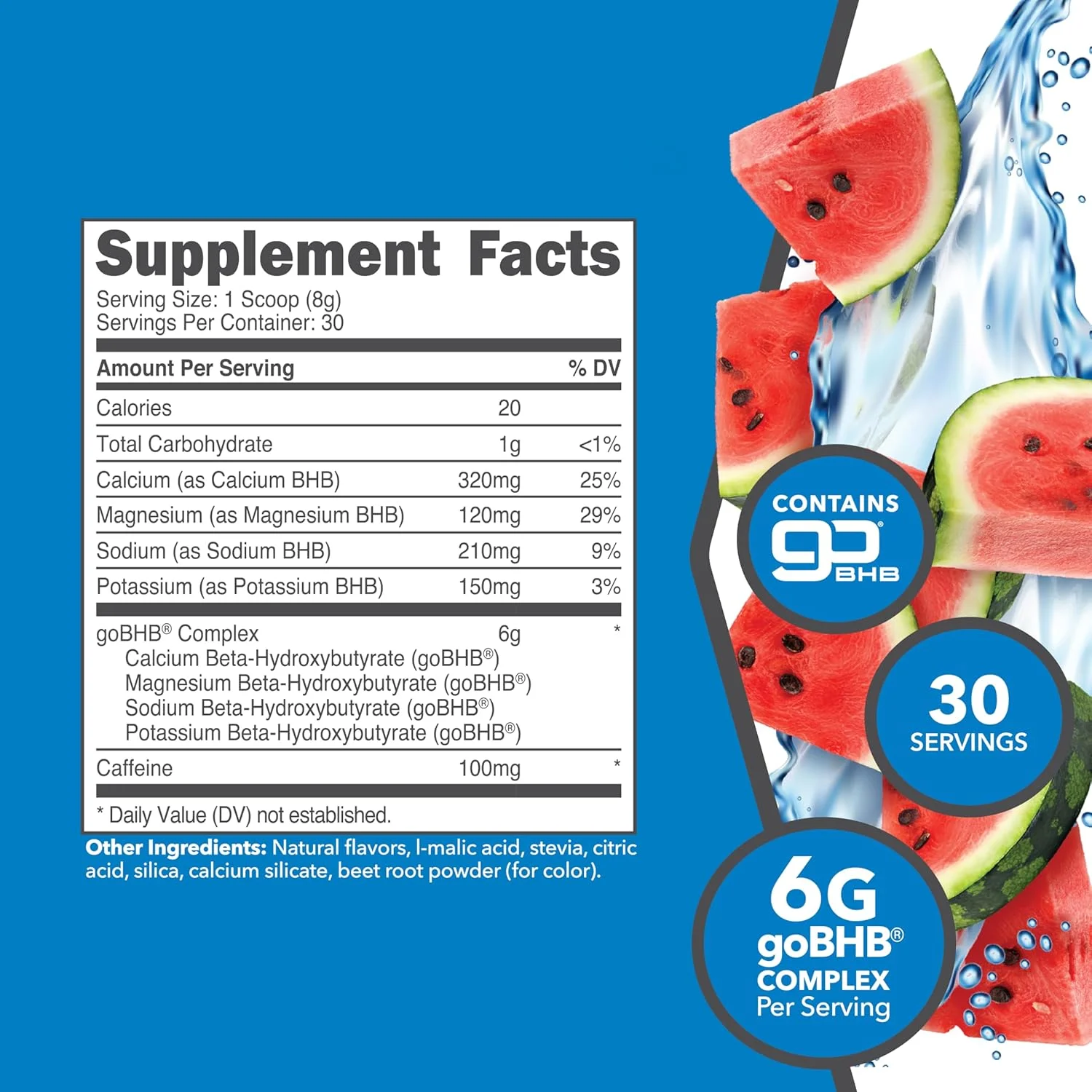 Ketologic KetoEnergy BHB (Watermelon) 30 Servings - BHB + Caffeine Exogenous Ketone Supplement Ketologic KetoEnergy BHB (Watermelon) 30 Servings - BHB + Caffeine Exogenous Ketone Supplement