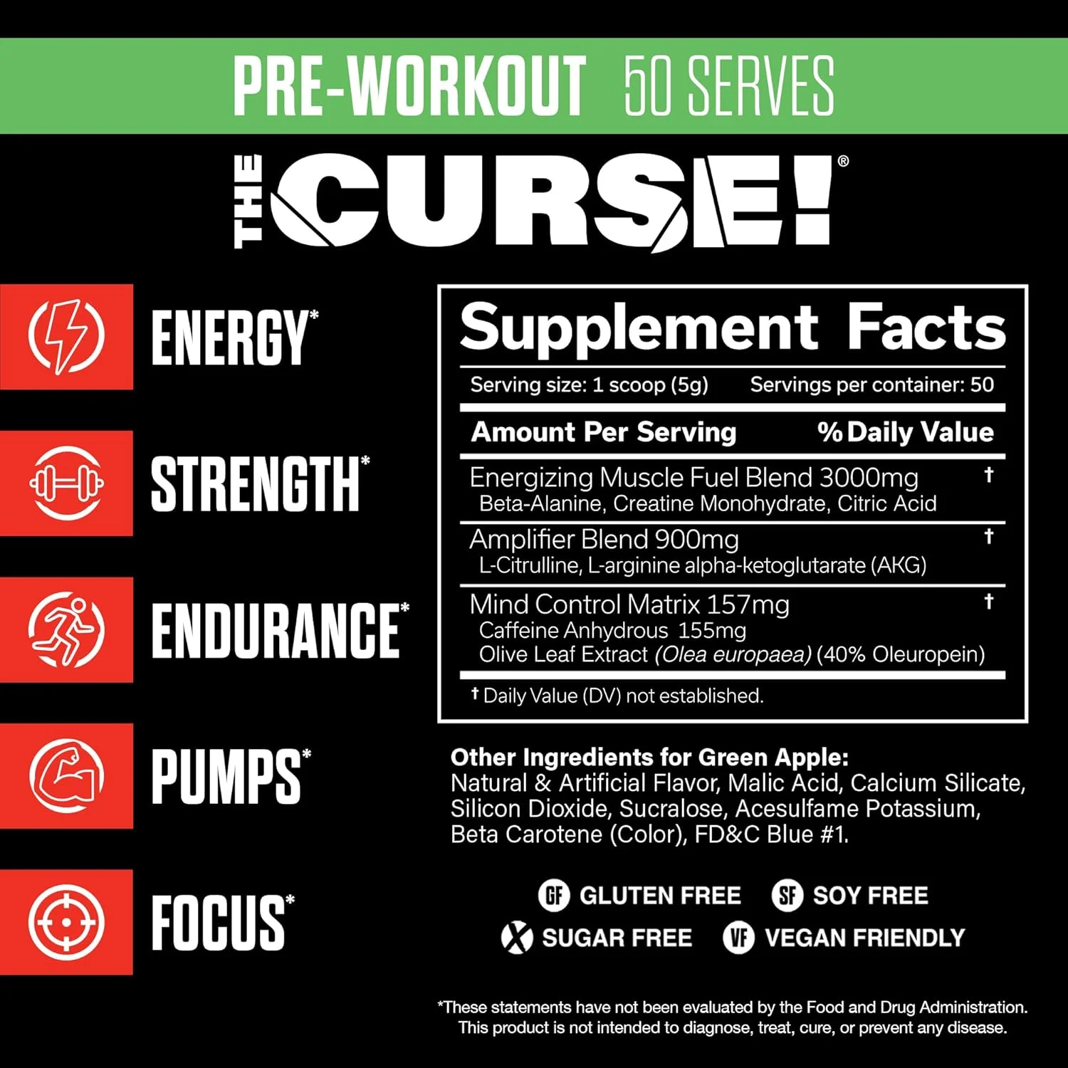 مکمل قبل از تمرین JNX Sports The Curse! - انرژی و تمرکز شدید، افزایش فوری قدرت، افزایش جریان خون - تقویت کننده اکسید نیتریک با کراتین و کافئین - آقایان و بانوان | سیب سبز | 50 سروینگ مکمل قبل از تمرین JNX Sports The Curse! - انرژی و تمرکز شدید، افزایش فوری قدرت، افزایش جریان خون - تقویت کننده اکسید نیتریک با کراتین و کافئین - آقایان و بانوان | سیب سبز | 50 سروینگ