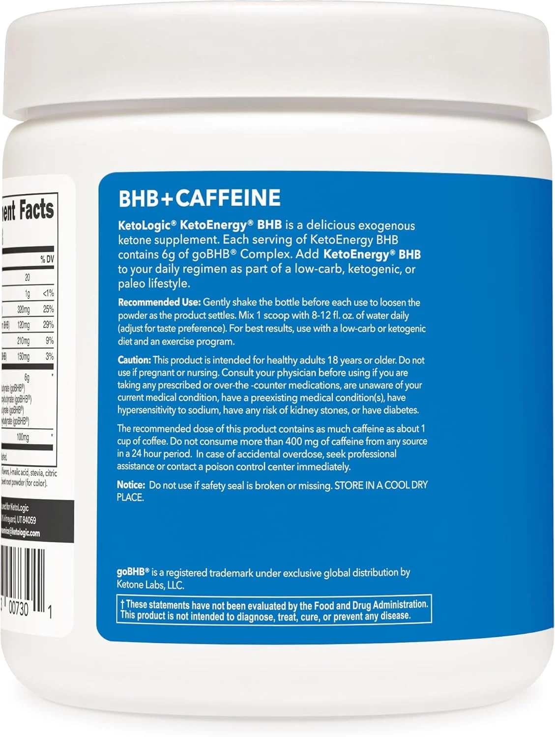 Ketologic KetoEnergy BHB (Watermelon) 30 Servings - BHB + Caffeine Exogenous Ketone Supplement Ketologic KetoEnergy BHB (Watermelon) 30 Servings - BHB + Caffeine Exogenous Ketone Supplement