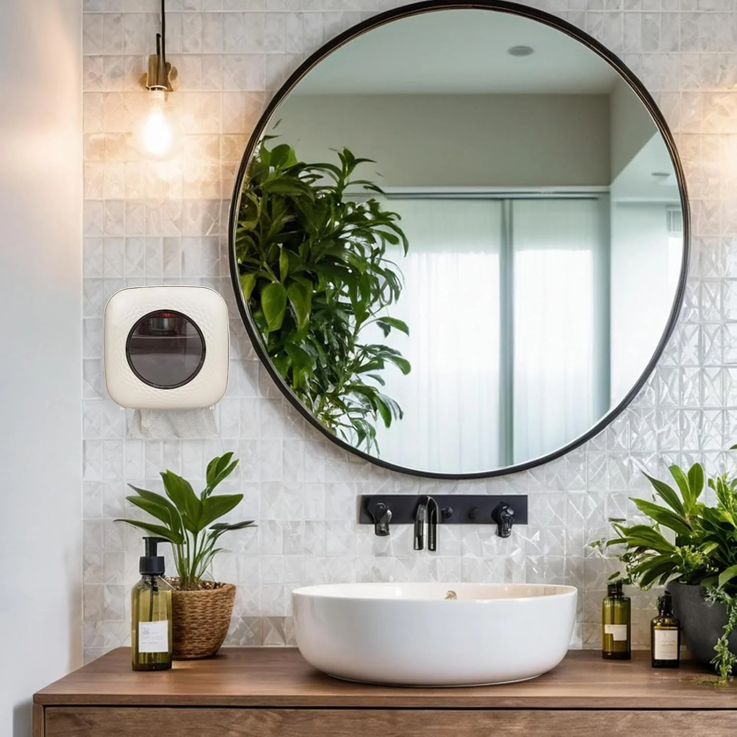 نگهدارنده دستمال توالت دیواری - نگهدارنده دستمال مرطوب صورت برای حمام - قفسه ضد آب نگهدارنده دستمال مرطوب صورت برای مسافرت با خودرو، اتاق نشیمن، RV، آشپزخانه، هتل