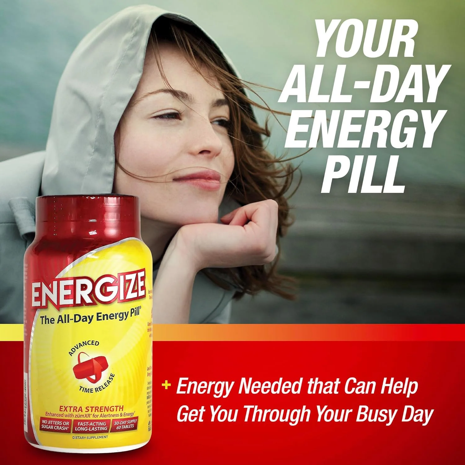 قرص های کافئین فوق العاده قوی iSatori Energise - قرص انرژی سریع الاثر و طولانی مدت - کافئین با رهش طولانی - بهبود هوشیاری و وضوح ذهنی - انرژی تمام روز، بدون لرزش، بدون افت ناگهانی (60 قرص) قرص های کافئین فوق العاده قوی iSatori Energise - قرص انرژی سریع الاثر و طولانی مدت - کافئین با رهش طولانی - بهبود هوشیاری و وضوح ذهنی - انرژی تمام روز، بدون لرزش، بدون افت ناگهانی (60 قرص)