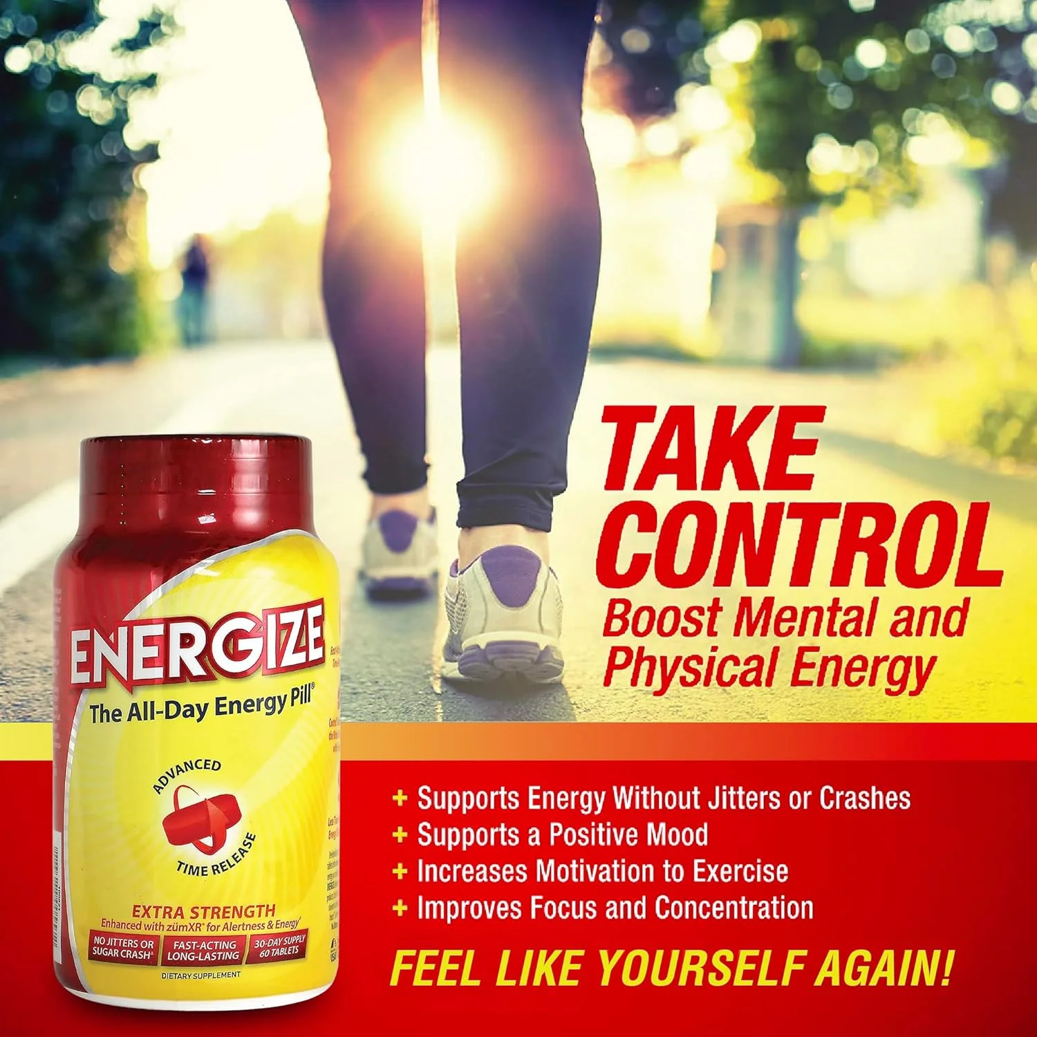 قرص های کافئین فوق العاده قوی iSatori Energise - قرص انرژی سریع الاثر و طولانی مدت - کافئین با رهش طولانی - بهبود هوشیاری و وضوح ذهنی - انرژی تمام روز، بدون لرزش، بدون افت ناگهانی (60 قرص) قرص های کافئین فوق العاده قوی iSatori Energise - قرص انرژی سریع الاثر و طولانی مدت - کافئین با رهش طولانی - بهبود هوشیاری و وضوح ذهنی - انرژی تمام روز، بدون لرزش، بدون افت ناگهانی (60 قرص)