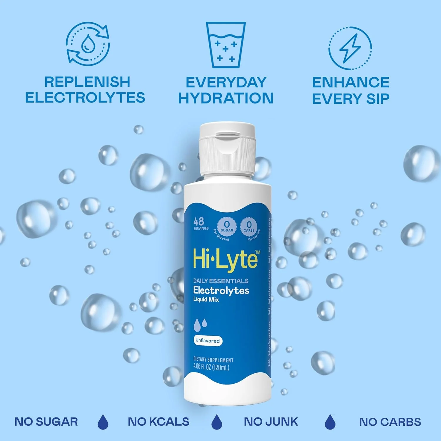 مکمل الکترولیت Hi-Lyte برای حمایت از سیستم ایمنی و آبرسانی سریع | بدون کالری بدون شکر | 20%+ پتاسیم، منیزیم و روی بیشتر | 48 سروینگ مکمل الکترولیت Hi-Lyte برای حمایت از سیستم ایمنی و آبرسانی سریع | بدون کالری بدون شکر | 20%+ پتاسیم، منیزیم و روی بیشتر | 48 سروینگ