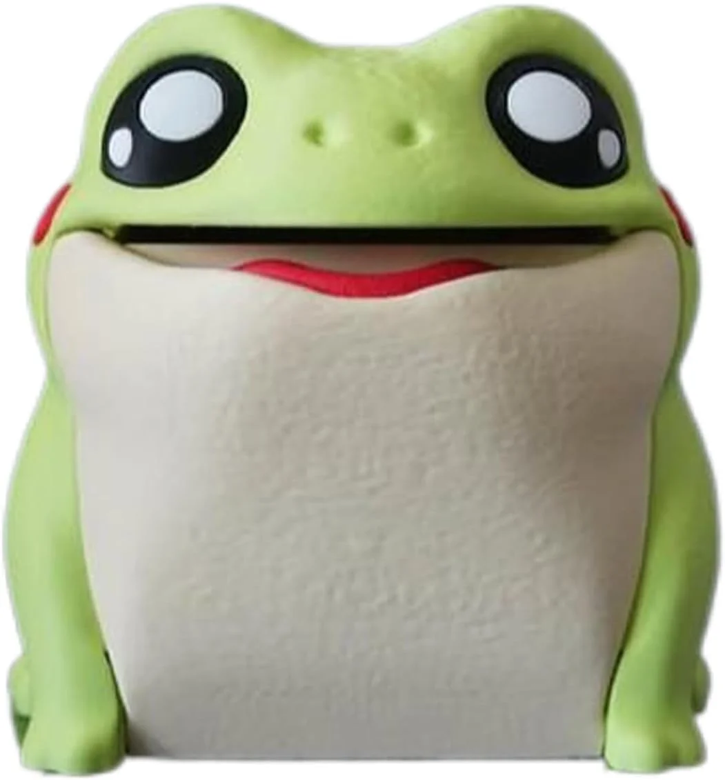 جا دستمال کاغذی فانتزی، جا رولی دستمال کاغذی قورباغه ای دو طرفه - استند دستمال کاغذی سه بعدی، نظم دهنده کارتونی دستمال توالت برای سرویس بهداشتی، اتاق خواب، میز آرایش، خانه و خوابگاه