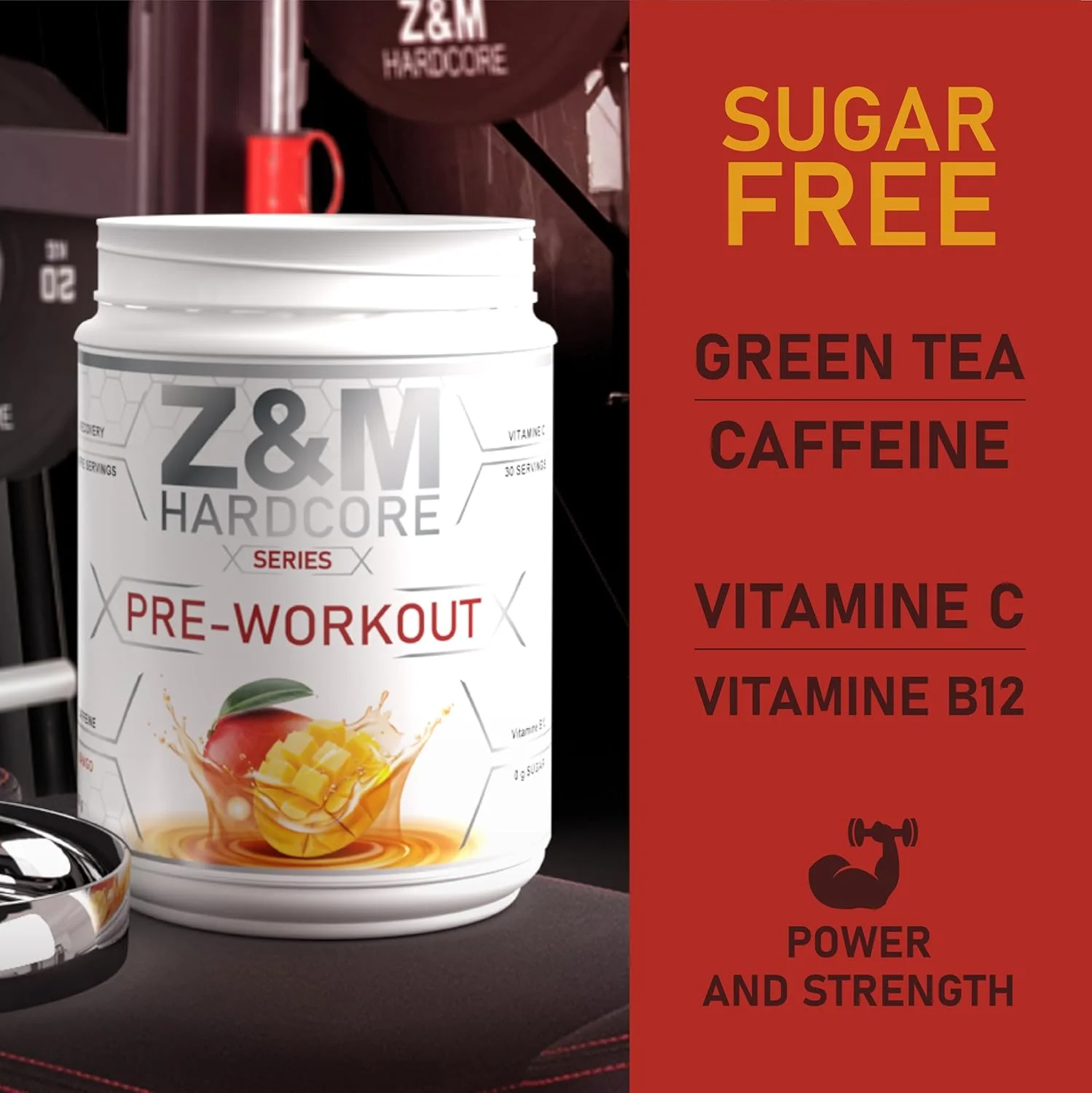 مکمل قبل از تمرین زد اند ام هاردکور با طعم انبه 300 گرم