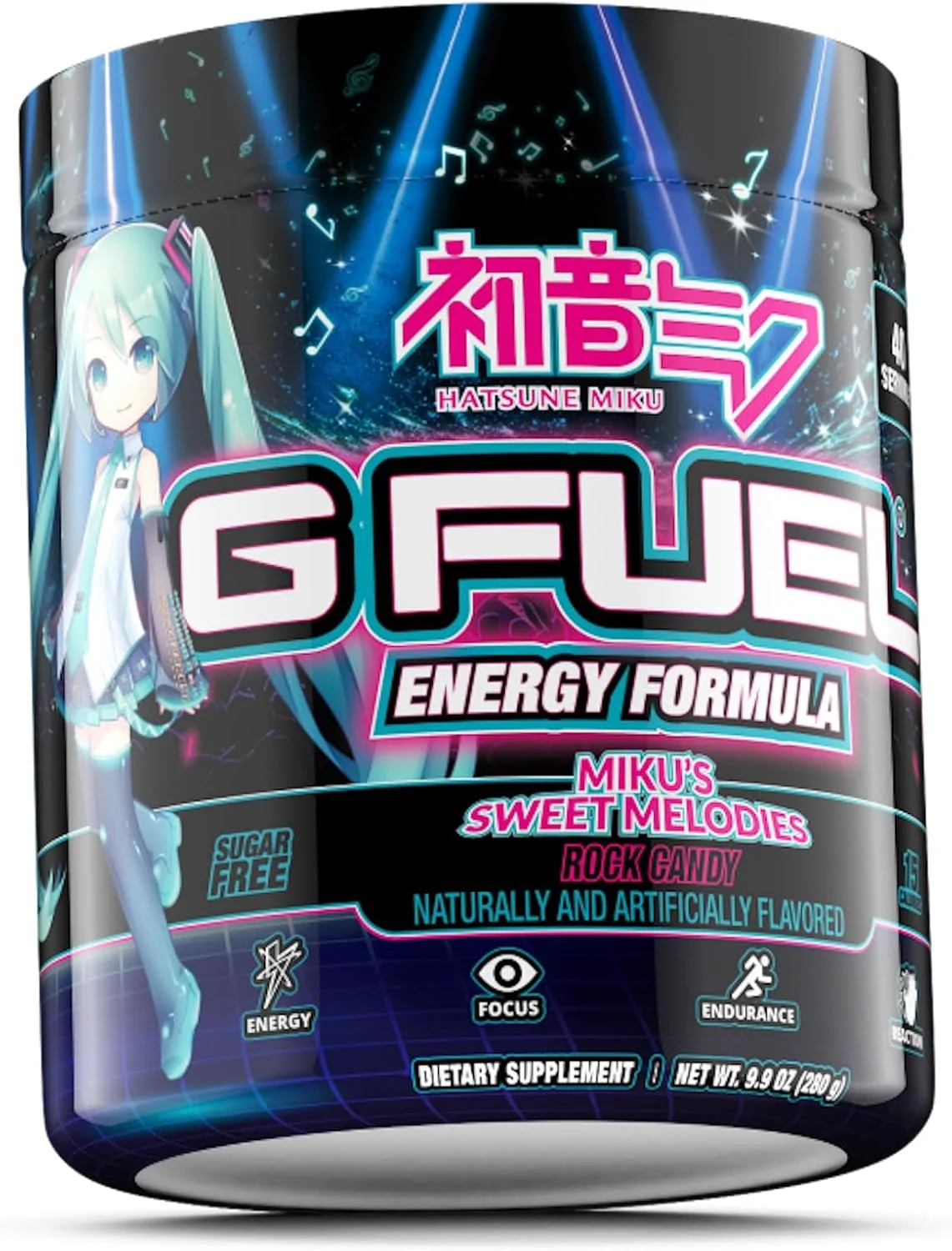G Fuel Sweet Melodies Inspired by Hatsune Miku Energy Powder, Sugar Free, Concentration Supplement with Clean Caffeine, Water Blend, Flavor, 9.9 Ounce (Pack of 1) G Fuel Sweet Melodies Inspired by Hatsune Miku Energy Powder, Sugar Free, Concentration Supplement with Clean Caffeine, Water Blend, Flavor, 9.9 Ounce (Pack of 1)