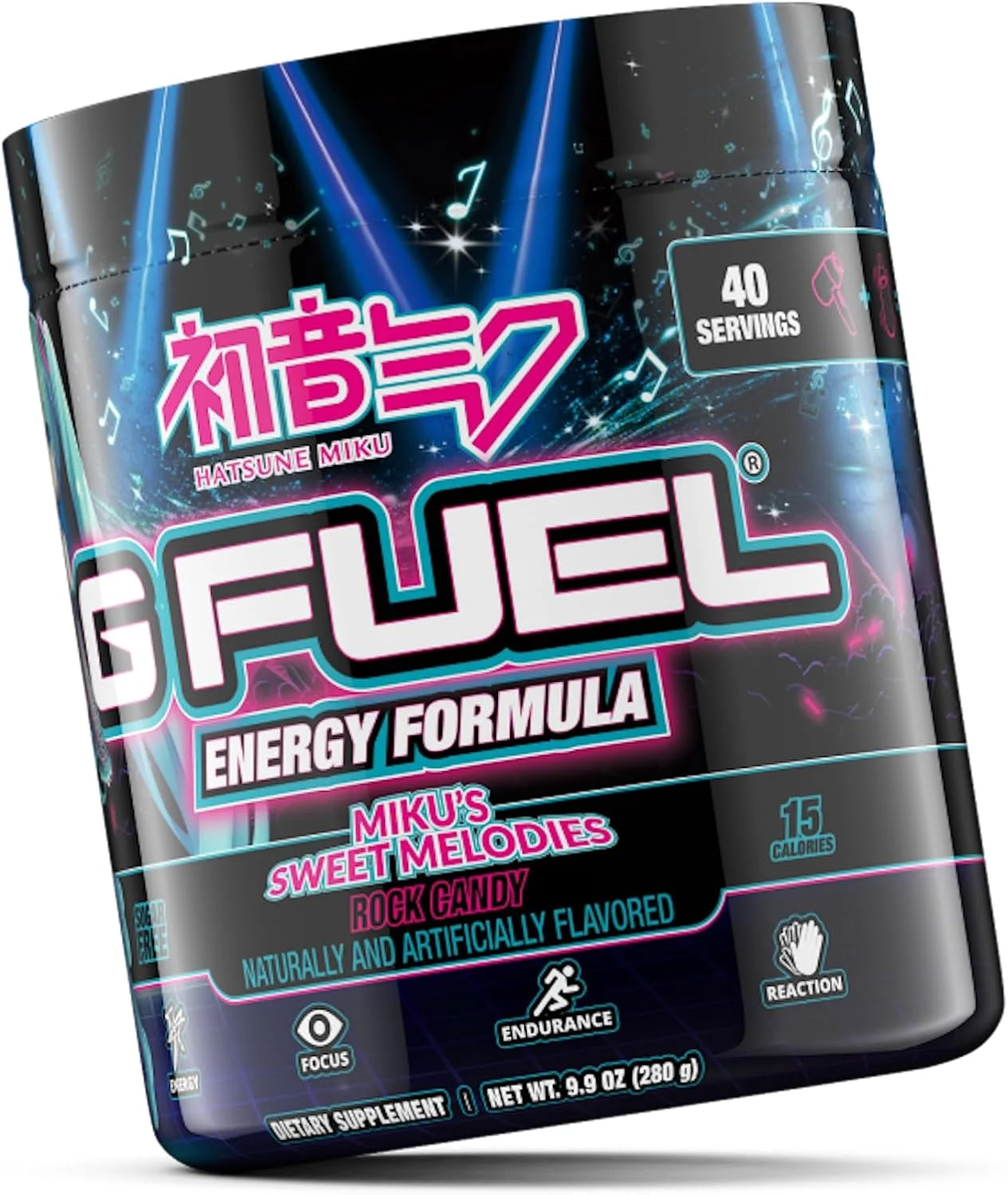 G Fuel Sweet Melodies Inspired by Hatsune Miku Energy Powder, Sugar Free, Concentration Supplement with Clean Caffeine, Water Blend, Flavor, 9.9 Ounce (Pack of 1) G Fuel Sweet Melodies Inspired by Hatsune Miku Energy Powder, Sugar Free, Concentration Supplement with Clean Caffeine, Water Blend, Flavor, 9.9 Ounce (Pack of 1)