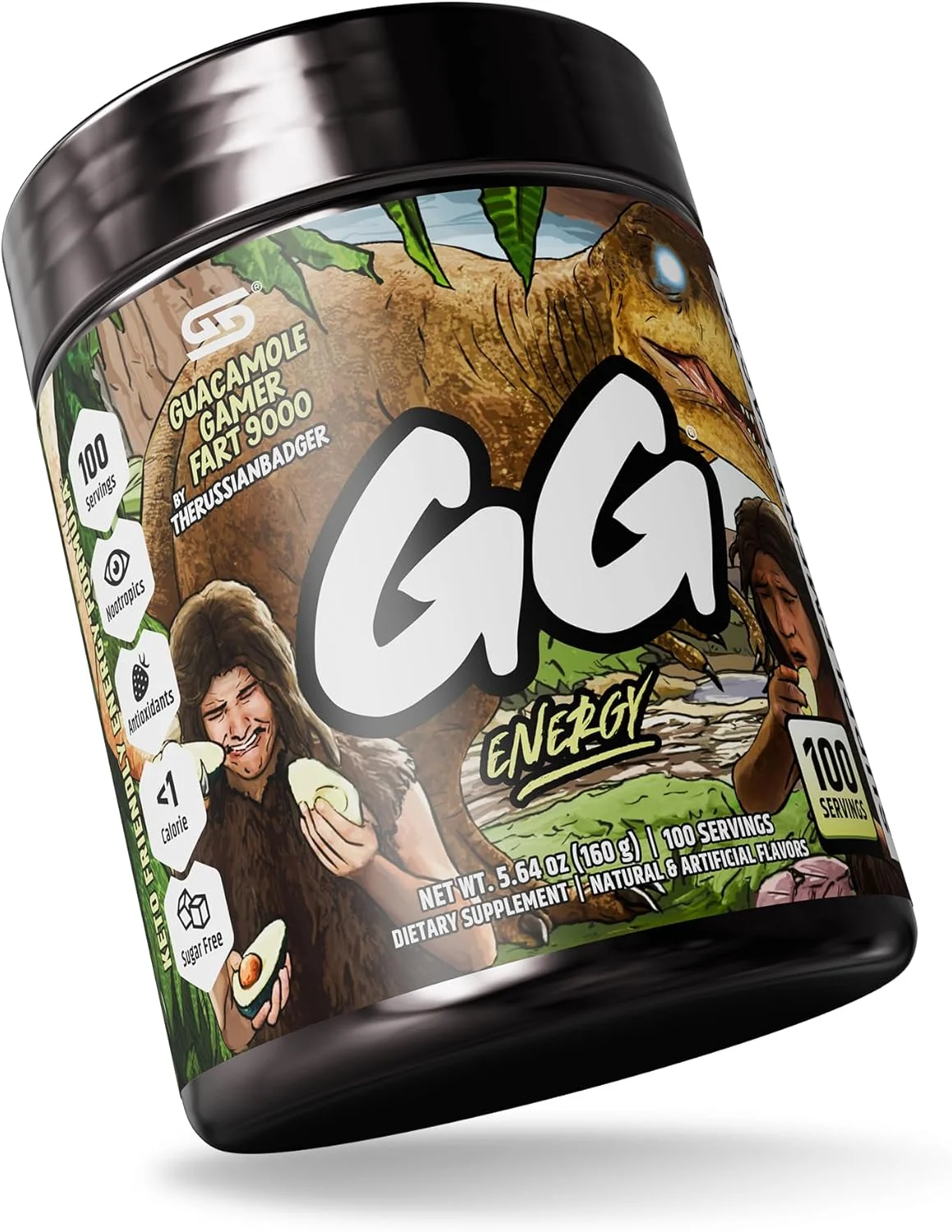 انرژی گیمر ساپس GG® - گوآکاموله گیمر فارت 9000 اثر TheRussianBadger (100 سروینگ) - انرژی گیمینگ سازگار با کتو و ترکیب نوتروپیک، بدون شکر + کافئین ارگانیک + ویتامین ها، نوشیدنی پودری انرژی گیمر ساپس GG® - گوآکاموله گیمر فارت 9000 اثر TheRussianBadger (100 سروینگ) - انرژی گیمینگ سازگار با کتو و ترکیب نوتروپیک، بدون شکر + کافئین ارگانیک + ویتامین ها، نوشیدنی پودری