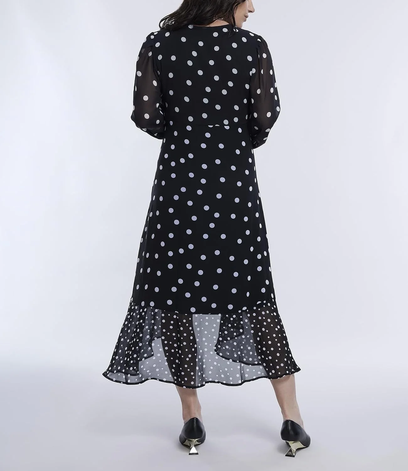 لباس بارداری زنانه آستین بلند مدل Wrap Flounce Midi Motherhood MATERNITY لباس بارداری زنانه آستین بلند مدل Wrap Flounce Midi Motherhood MATERNITY