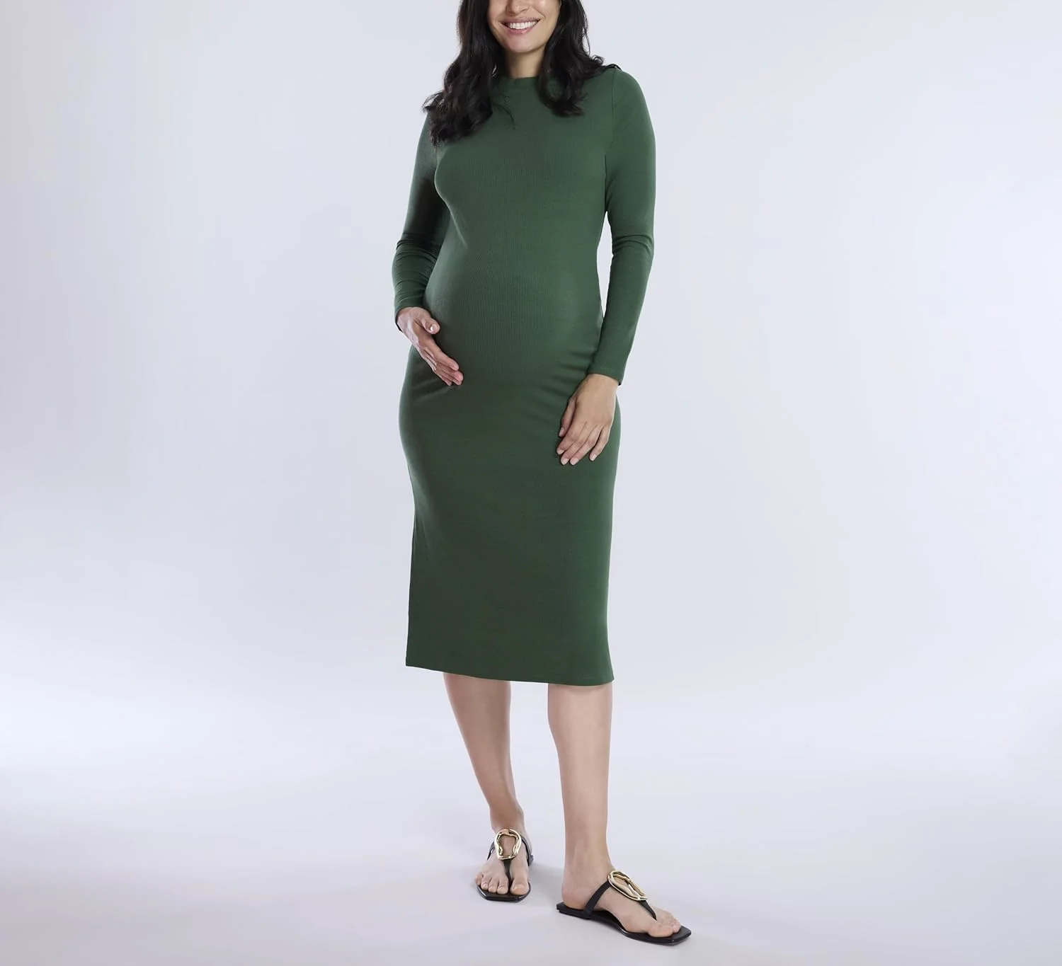لباس بارداری میدی زنانه آستین بلند کبریتی Motherhood MATERNITY لباس بارداری میدی زنانه آستین بلند کبریتی Motherhood MATERNITY