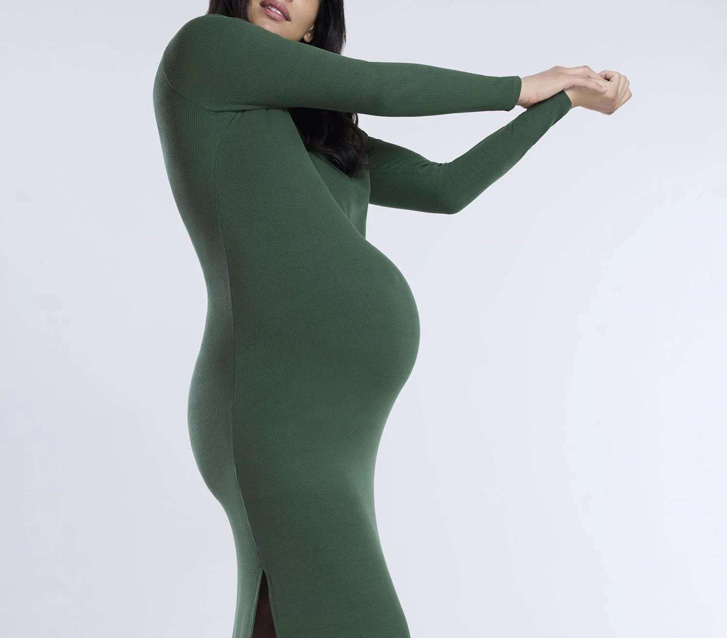 لباس بارداری میدی زنانه آستین بلند کبریتی Motherhood MATERNITY لباس بارداری میدی زنانه آستین بلند کبریتی Motherhood MATERNITY