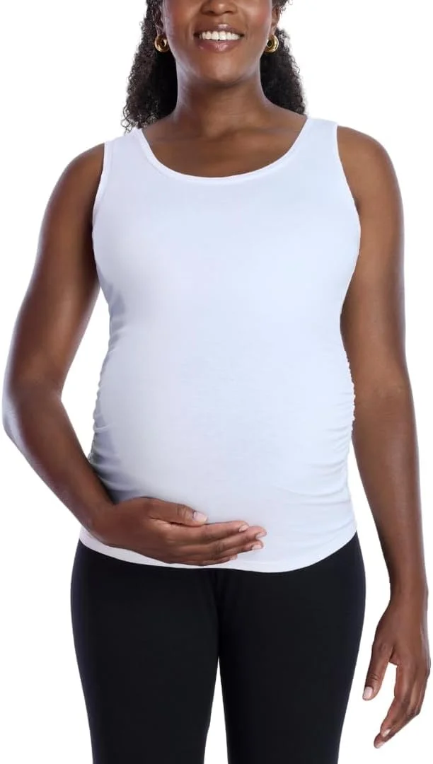 تاپ بارداری بدون آستین یقه گرد زنانه سایز بزرگ Motherhood Maternity