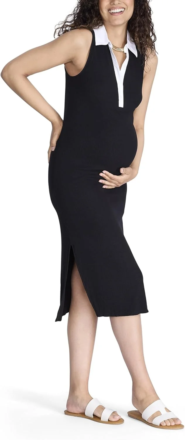 لباس بارداری میدی پولو بدون آستین زنانه مادرهود