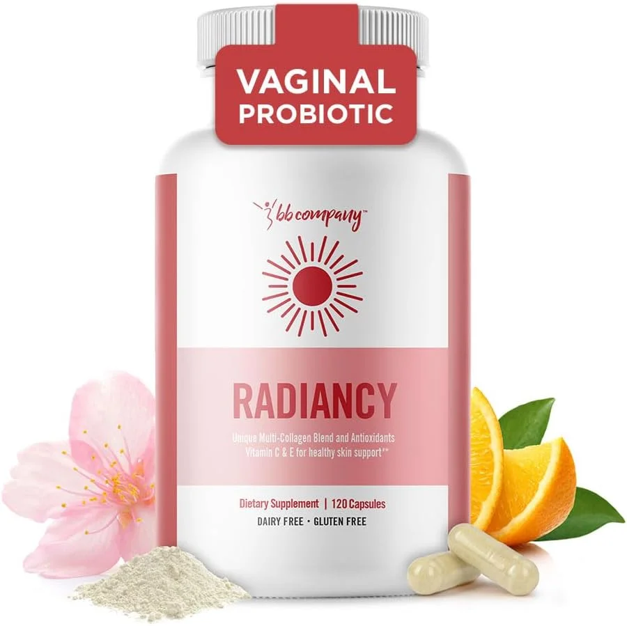 Better Body Co. Radiancy | Marine Collagen for Women, Skin Supplement for Dry Skin, pH Balance, l Health | Hyaluronic Acid, Probiotics, Vitamin C, L. Reuteri, Ceramides, Cherry Blossom Extract