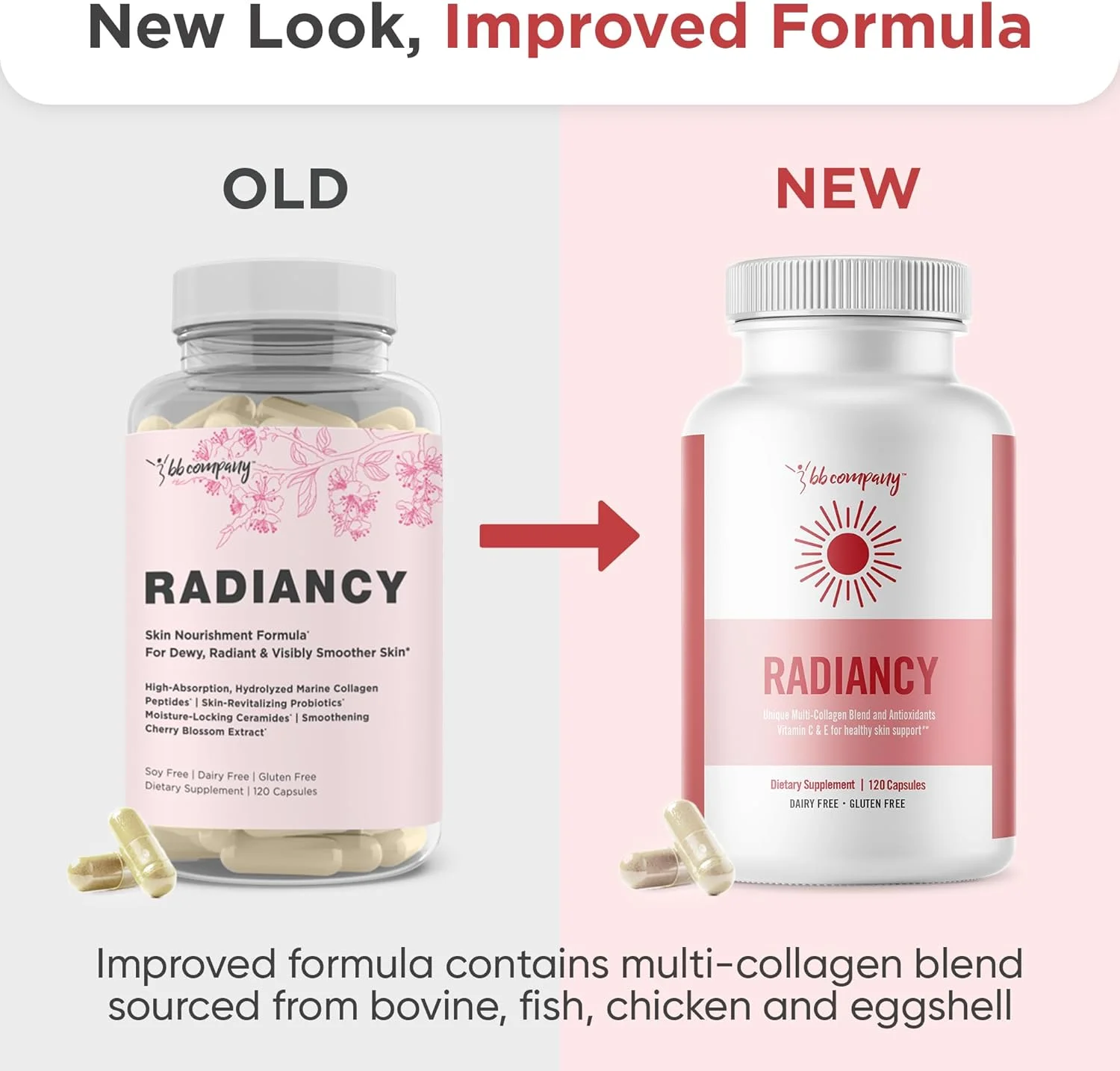Better Body Co. Radiancy | Marine Collagen for Women, Skin Supplement for Dry Skin, pH Balance, l Health | Hyaluronic Acid, Probiotics, Vitamin C, L. Reuteri, Ceramides, Cherry Blossom Extract Better Body Co. Radiancy | Marine Collagen for Women, Skin Supplement for Dry Skin, pH Balance, l Health | Hyaluronic Acid, Probiotics, Vitamin C, L. Reuteri, Ceramides, Cherry Blossom Extract