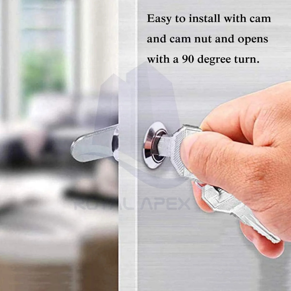 Royal Apex 2Pcs Cabinet Security Locks - Mailbox Twist Knob Lock with Keys Small Door Twist Lock Latches for Drawer Cupboard Post-box Lock etc Royal Apex 2Pcs Cabinet Security Locks - Mailbox Twist Knob Lock with Keys Small Door Twist Lock Latches for Drawer Cupboard Post-box Lock etc