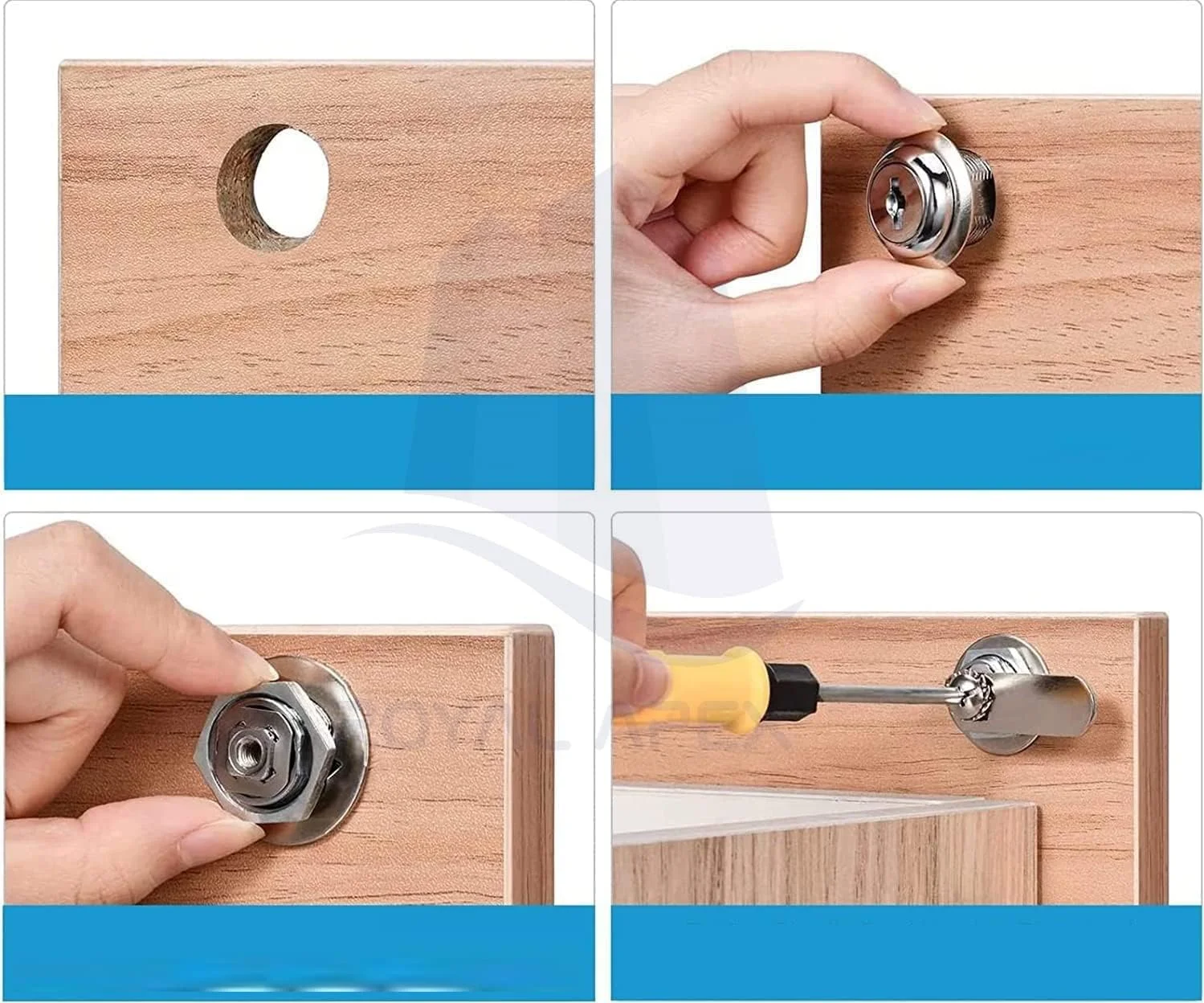 Royal Apex 2Pcs Cabinet Security Locks - Mailbox Twist Knob Lock with Keys Small Door Twist Lock Latches for Drawer Cupboard Post-box Lock etc Royal Apex 2Pcs Cabinet Security Locks - Mailbox Twist Knob Lock with Keys Small Door Twist Lock Latches for Drawer Cupboard Post-box Lock etc