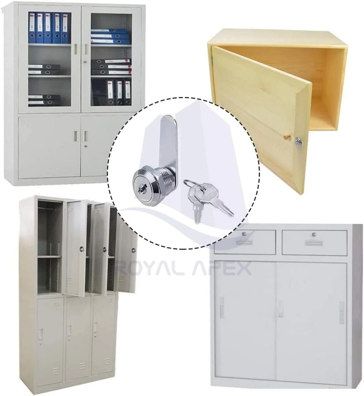 Royal Apex 2Pcs Cabinet Security Locks - Mailbox Twist Knob Lock with Keys Small Door Twist Lock Latches for Drawer Cupboard Post-box Lock etc Royal Apex 2Pcs Cabinet Security Locks - Mailbox Twist Knob Lock with Keys Small Door Twist Lock Latches for Drawer Cupboard Post-box Lock etc