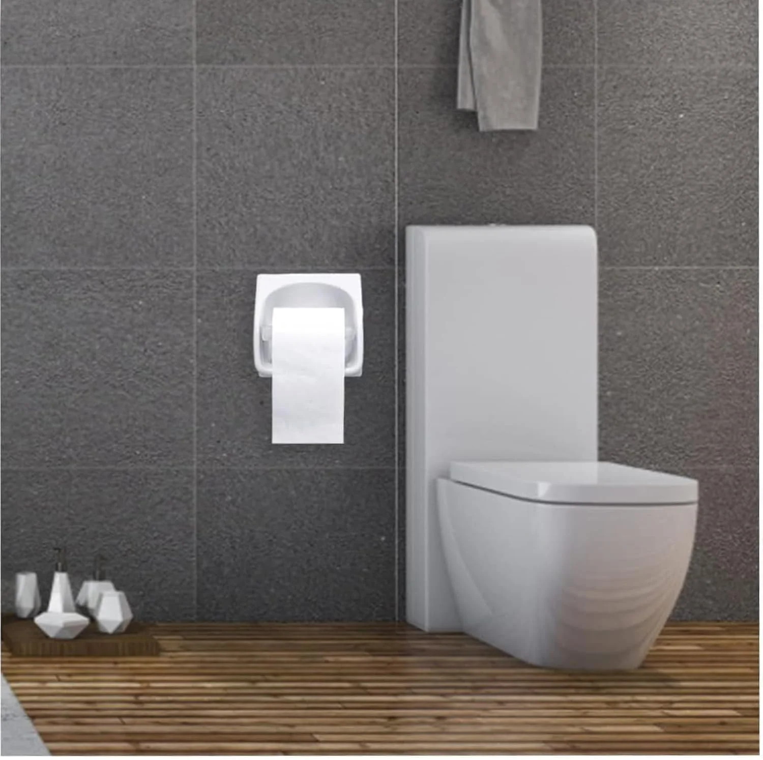 غلتک های نگهدارنده دستمال توالت، 3 عدد نگهدارنده دستمال توالت سفید، غلتک جایگزین فنری برای دستمال کاغذی توالت، نصب آسان (انتهای نوک تیز سفید)