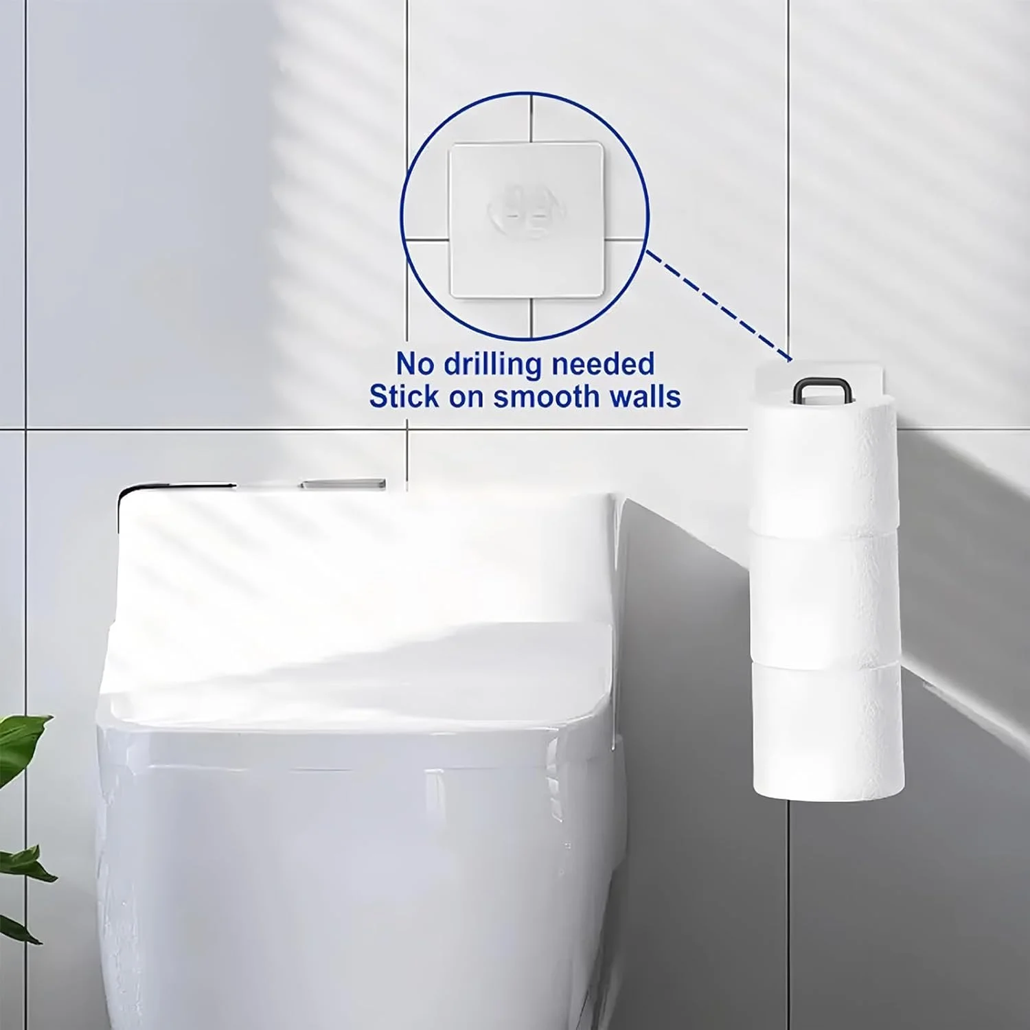 نگهدارنده دستمال توالت - نگهدارنده رول دستمال کاغذی توالت، سازمان دهنده دستمال کاغذی دیواری آهنی، قفسه رول بدون سوراخ کاری برای آشپزخانه سرویس بهداشتی RV