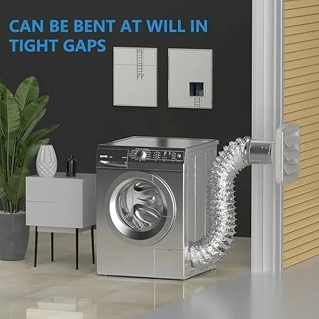 لوله خرطومی آلومینیومی انعطاف پذیر رویال اپکس برای خط تخلیه هوا، خط تهویه مطبوع (6 اینچ (2 بست)) لوله خرطومی آلومینیومی انعطاف پذیر رویال اپکس برای خط تخلیه هوا، خط تهویه مطبوع (6 اینچ (2 بست))