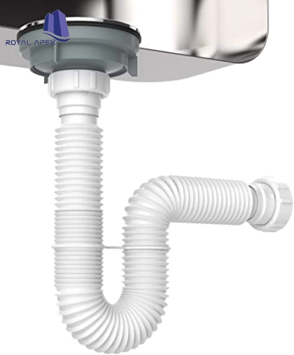 Royal Apex Flexible Drain Pipe Extension, Bathroom, Wash Basin and kitchen Sink Expended Drain Tube Hose (1-1/2 Inch) Royal Apex Flexible Drain Pipe Extension, Bathroom, Wash Basin and kitchen Sink Expended Drain Tube Hose (1-1/2 Inch)