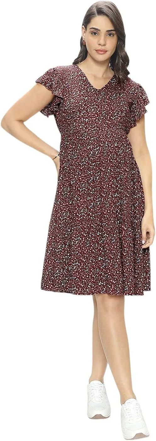 لباس بارداری ریون زنانه Momtobe، لباس بارداری، شیردهی آسان، لباس شیردهی، لباس غربی با زیپ برای دوران قبل و بعد از بارداری