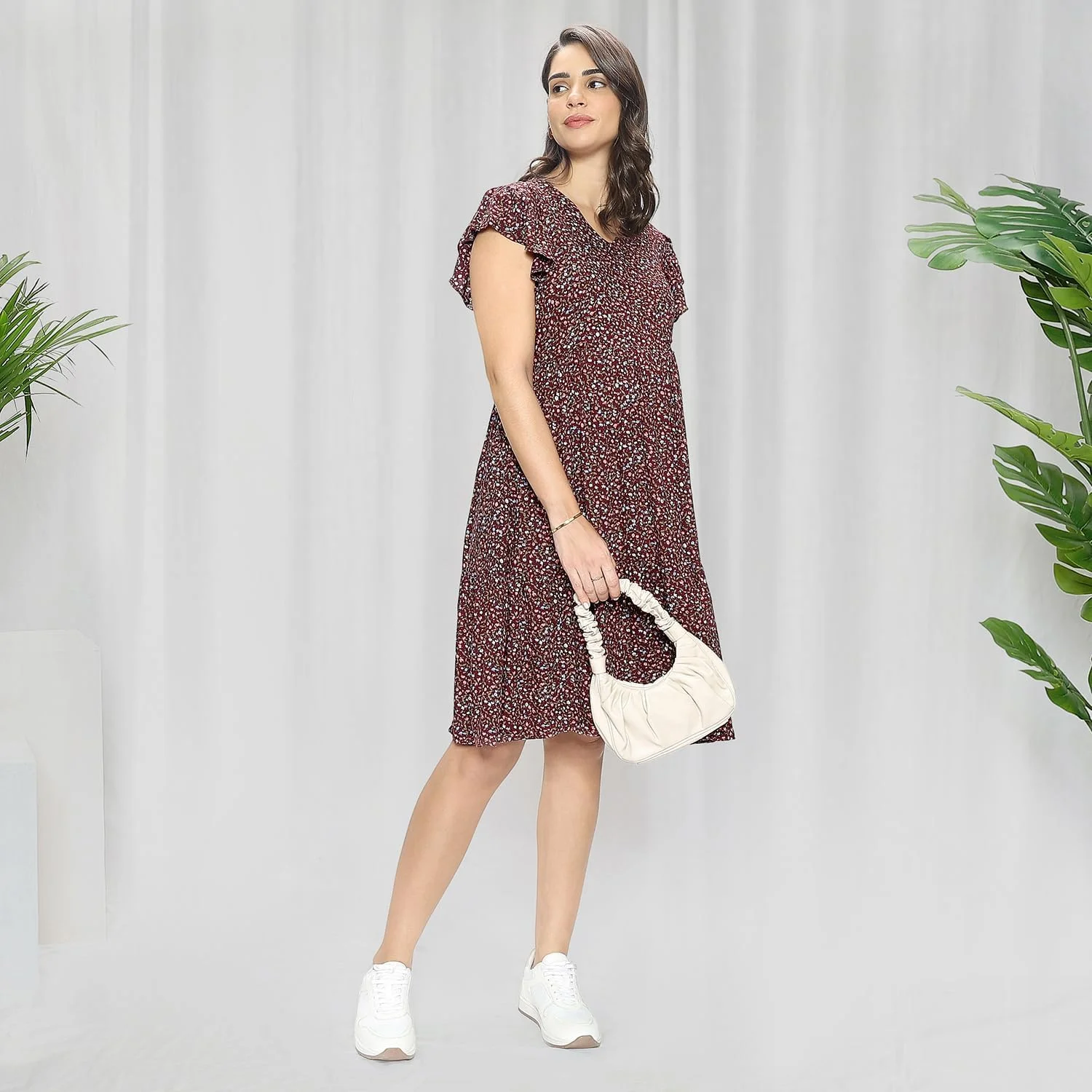 لباس بارداری ریون زنانه Momtobe، لباس بارداری، شیردهی آسان، لباس شیردهی، لباس غربی با زیپ برای دوران قبل و بعد از بارداری