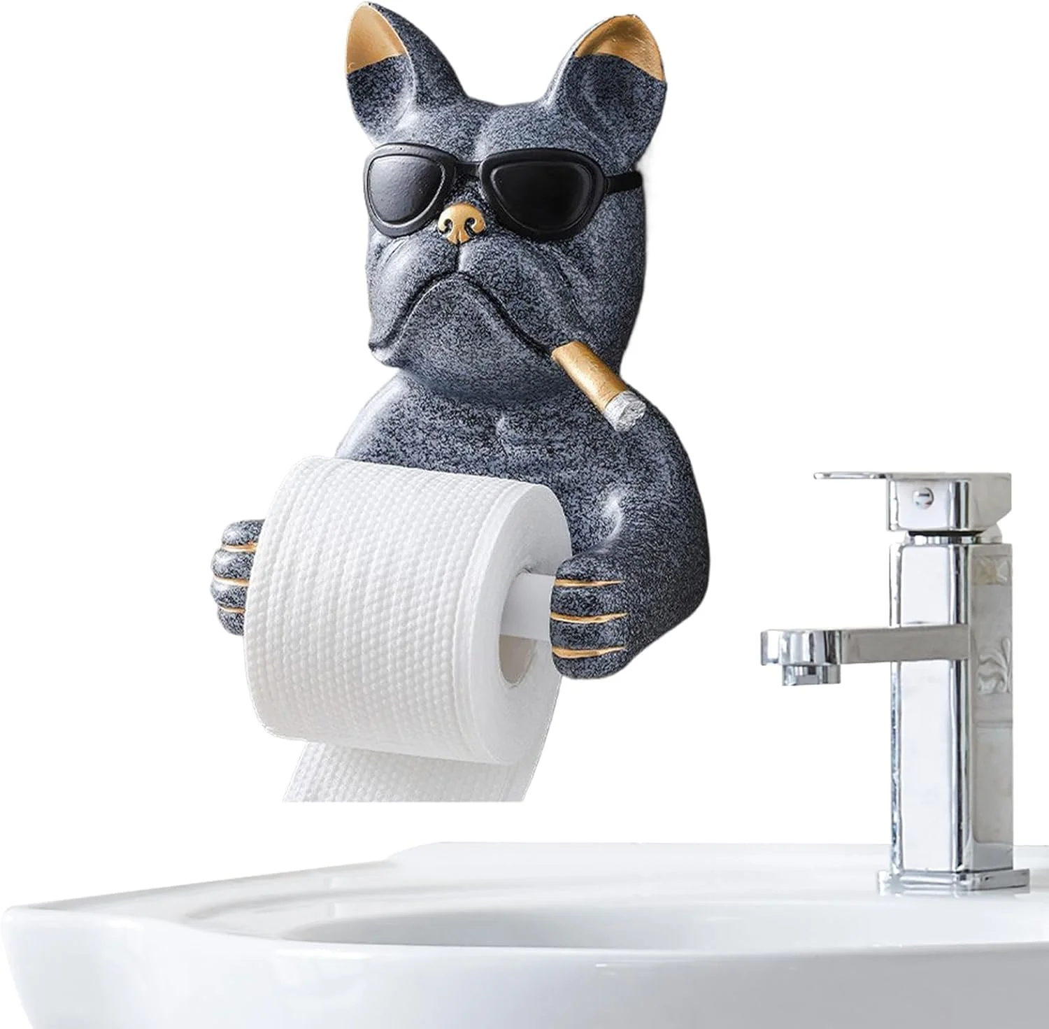 Toilet Paper Holder,Cute Dog Toilet Paper Roll Holder - Bathrooms Tissue Stand for Hotel Restaurant Offices Reading Room Boat Cabin