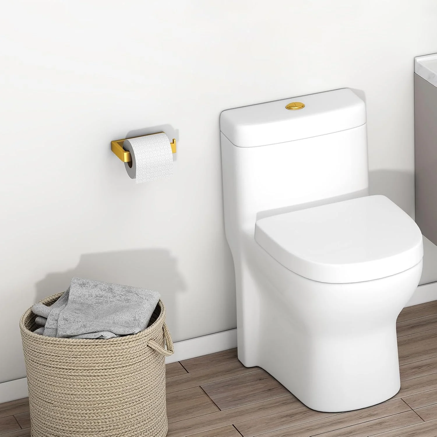 Toilet Paper Holder Brushed Gold