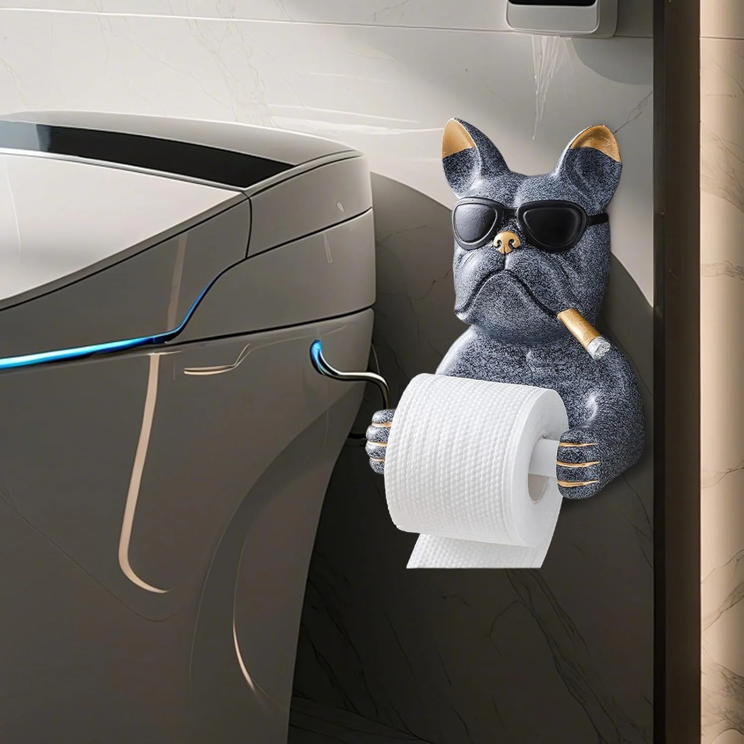 Toilet Paper Holder - Wall Mount Cute Toilet Tissue Holder,Bathroom Hardware for Bathrooms Small Space Home Family Hotel Boat Cabin Closet Reading Room Sheep Farm